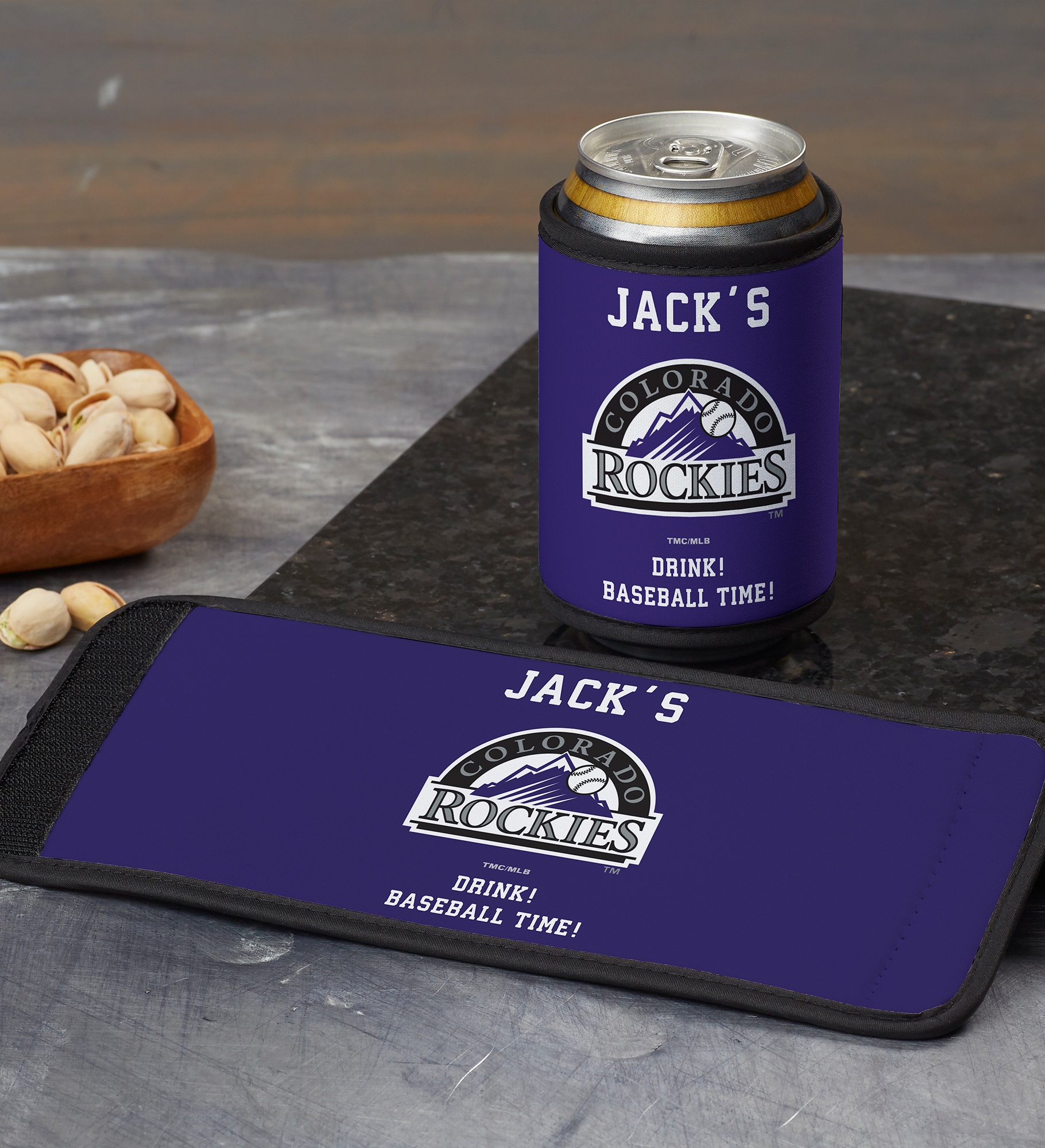 MLB Colorado Rockies Personalized Can & Bottle Wrap