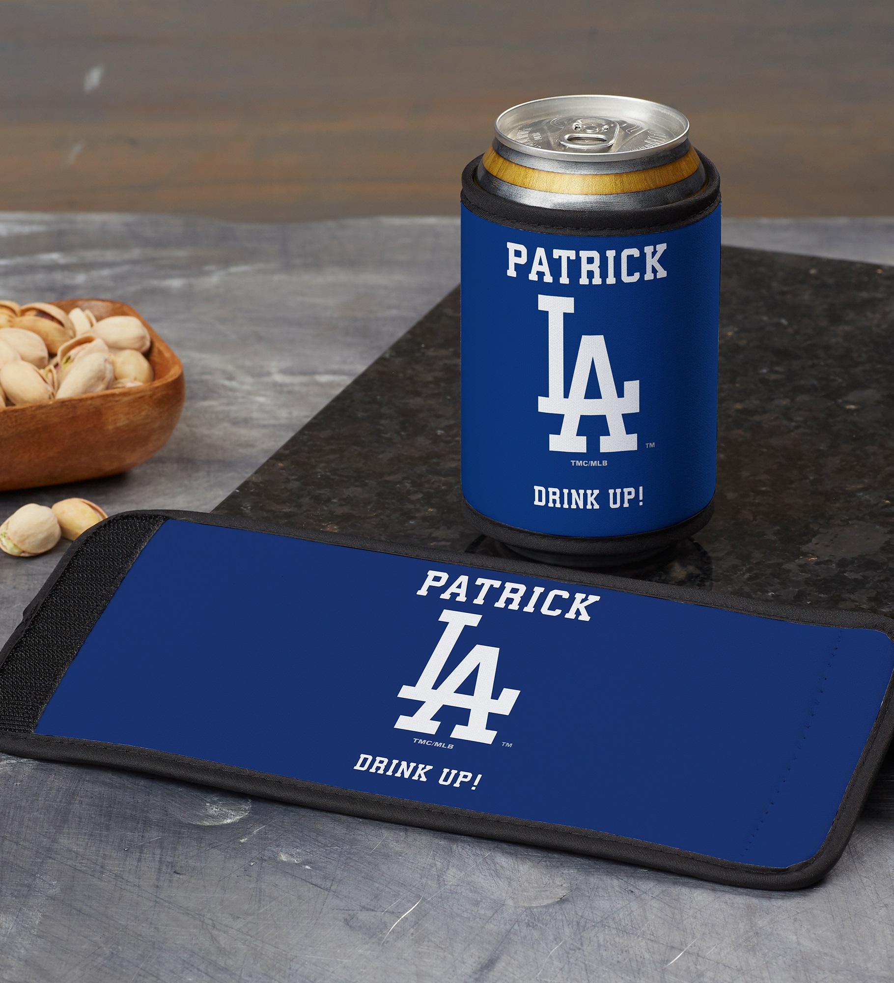 MLB Los Angeles Dodgers Personalized Can & Bottle Wrap