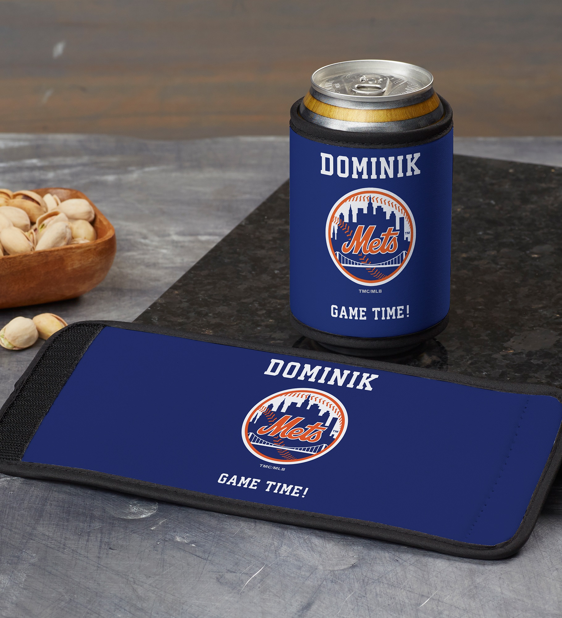 MLB New York Mets Personalized Can & Bottle Wrap