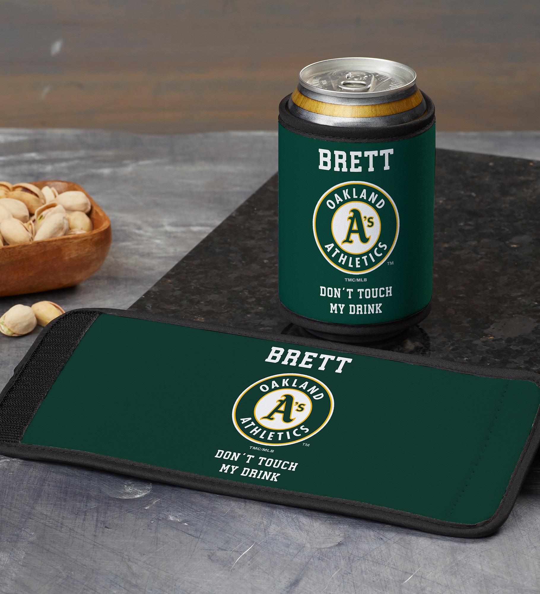 MLB Oakland Athletics Personalized Can & Bottle Wrap