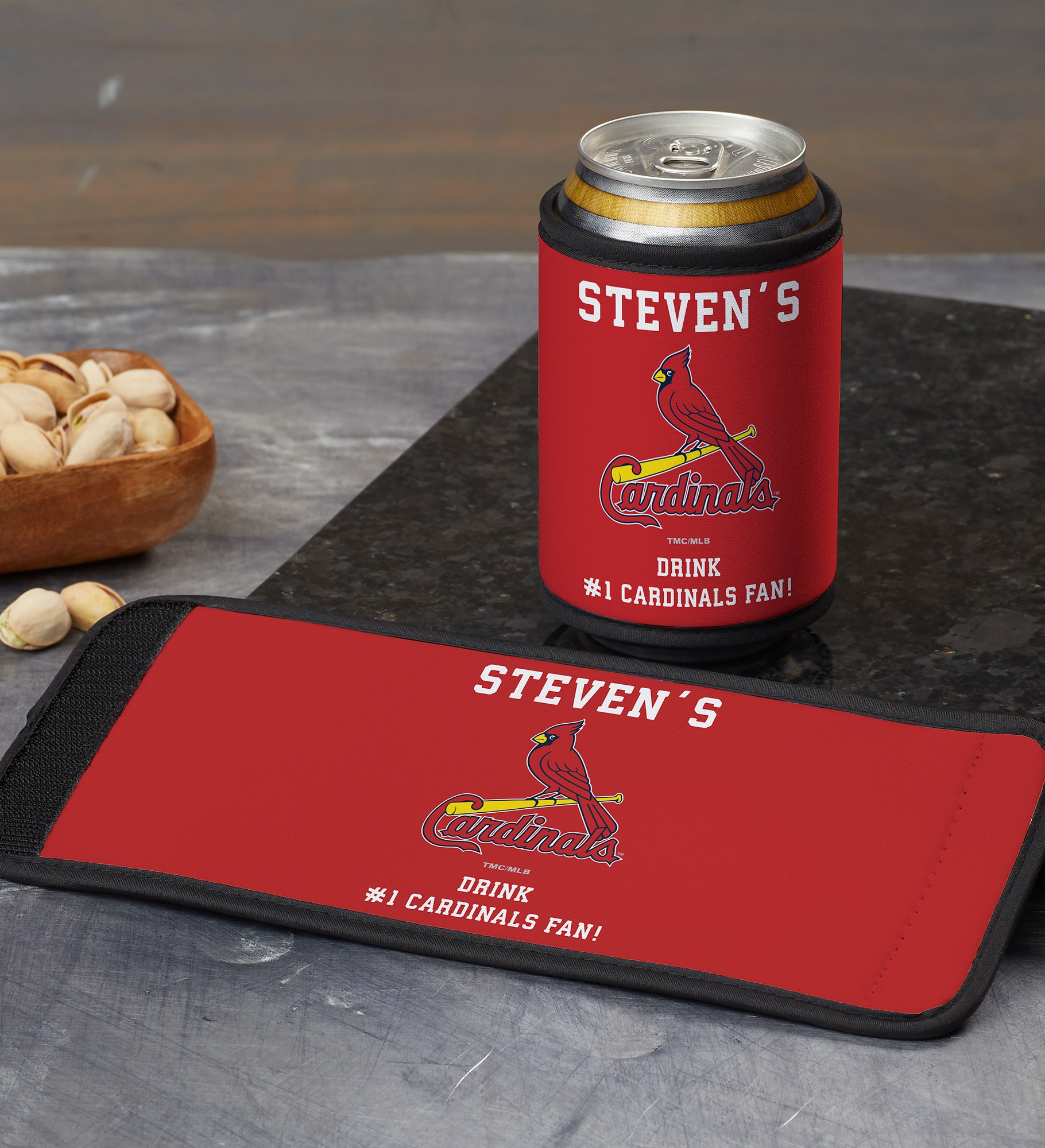 MLB St. Louis Cardinals Personalized Can & Bottle Wrap