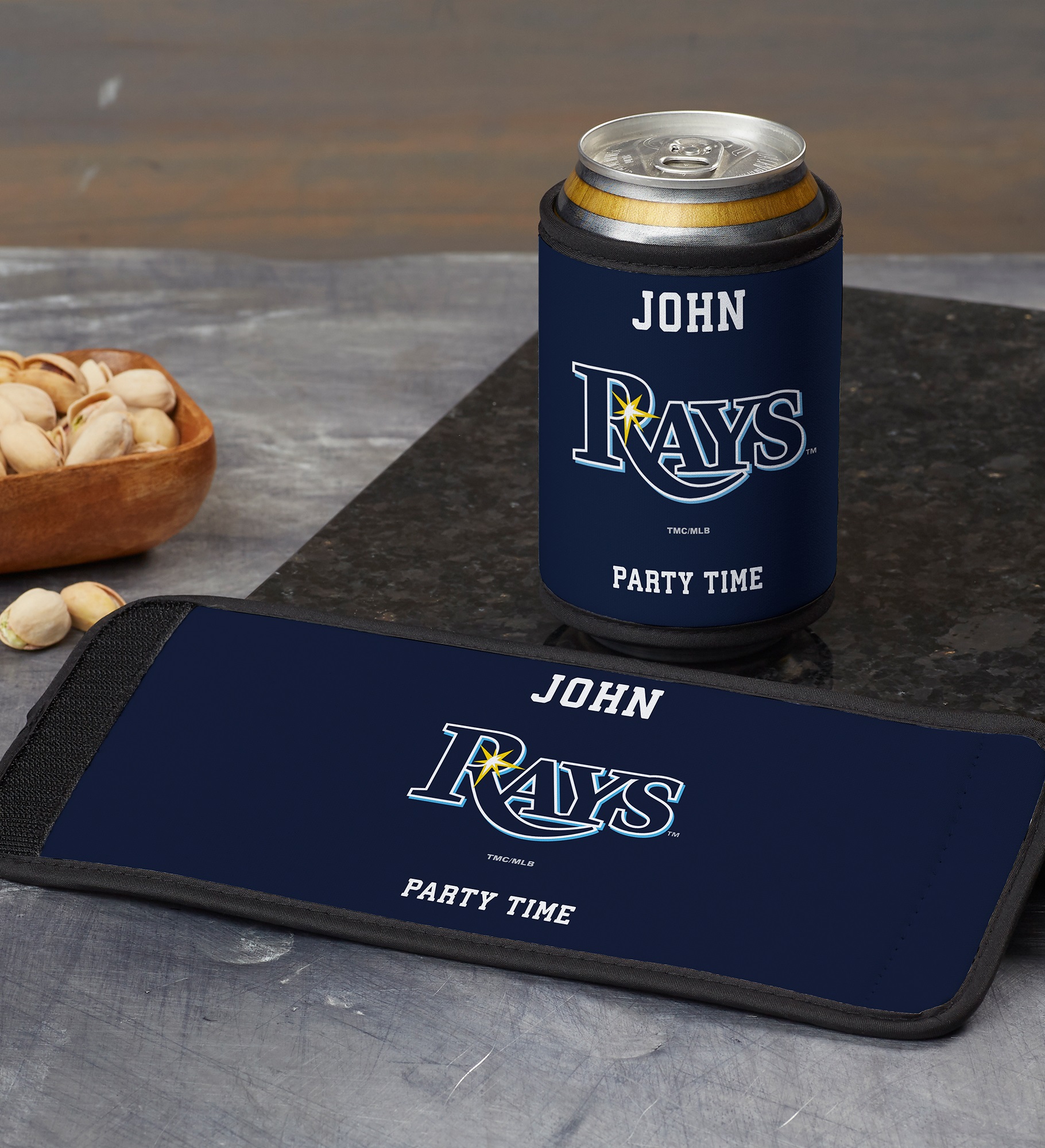 MLB Tampa Bay Rays Personalized Can & Bottle Wrap