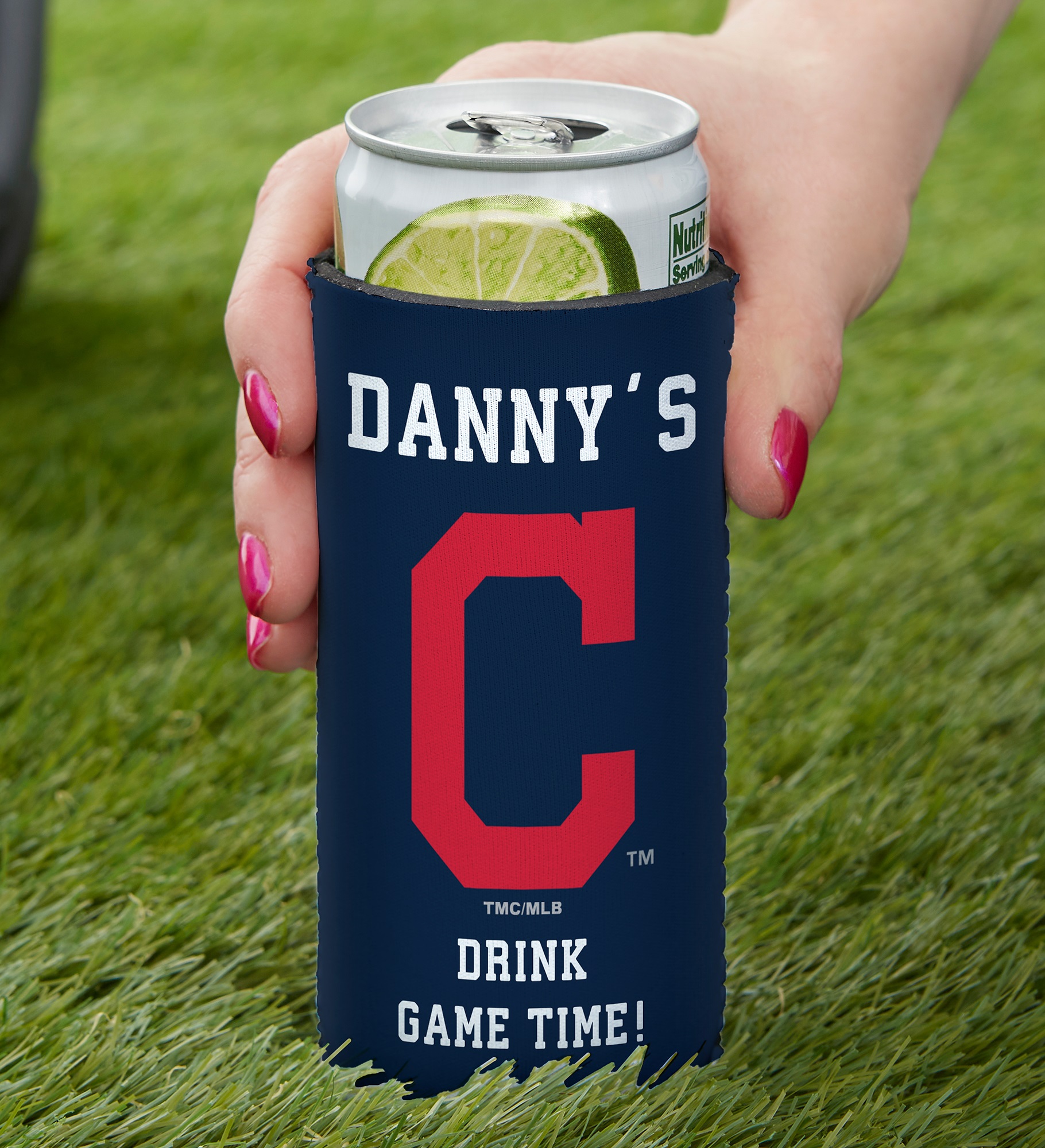 MLB Cleveland Guardians Personalized Slim Can Holder