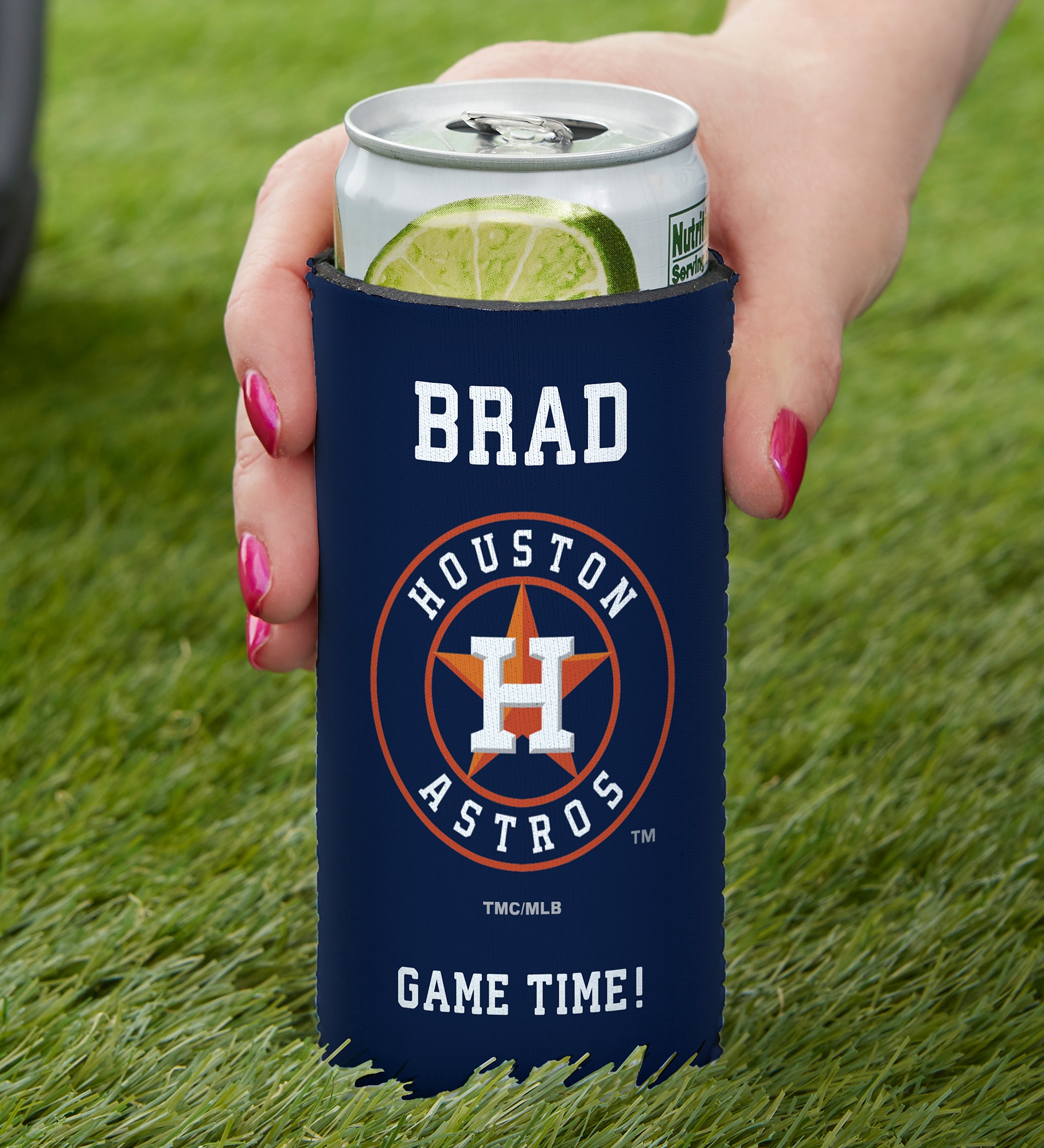 MLB Houston Astros Personalized Slim Can Holder