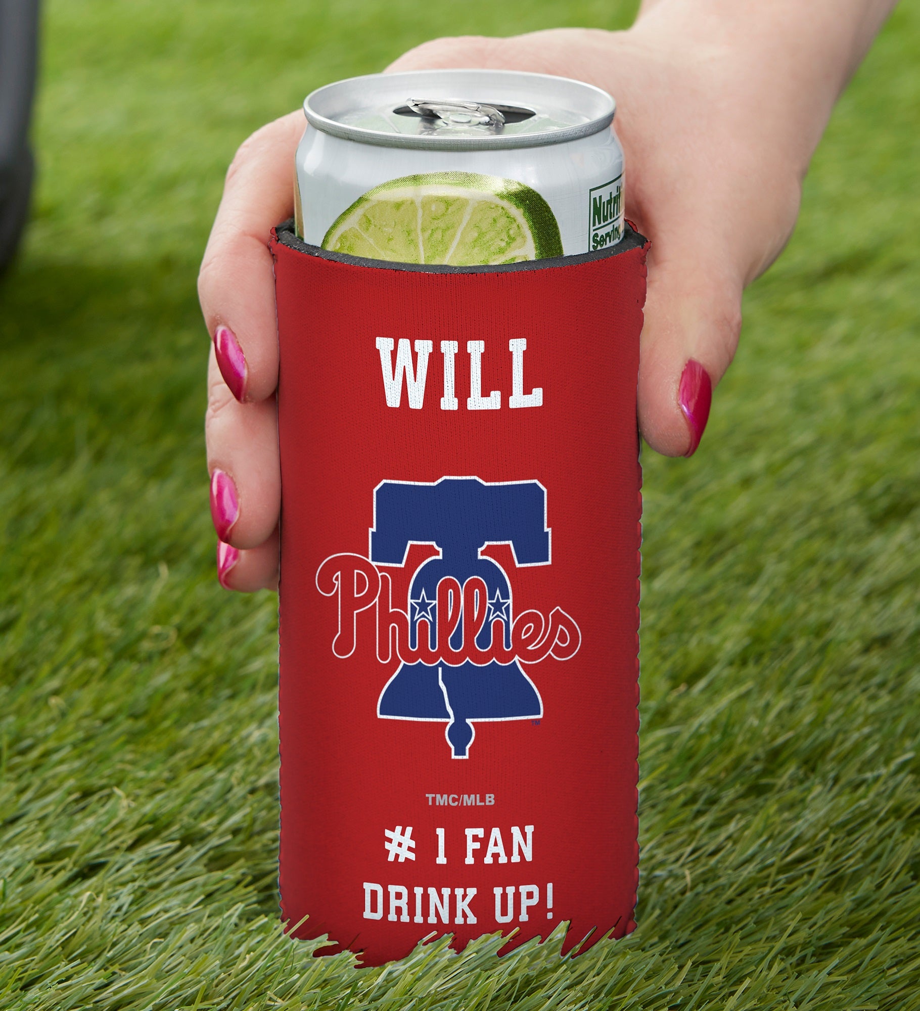 MLB Philadelphia Phillies Personalized Slim Can Holder