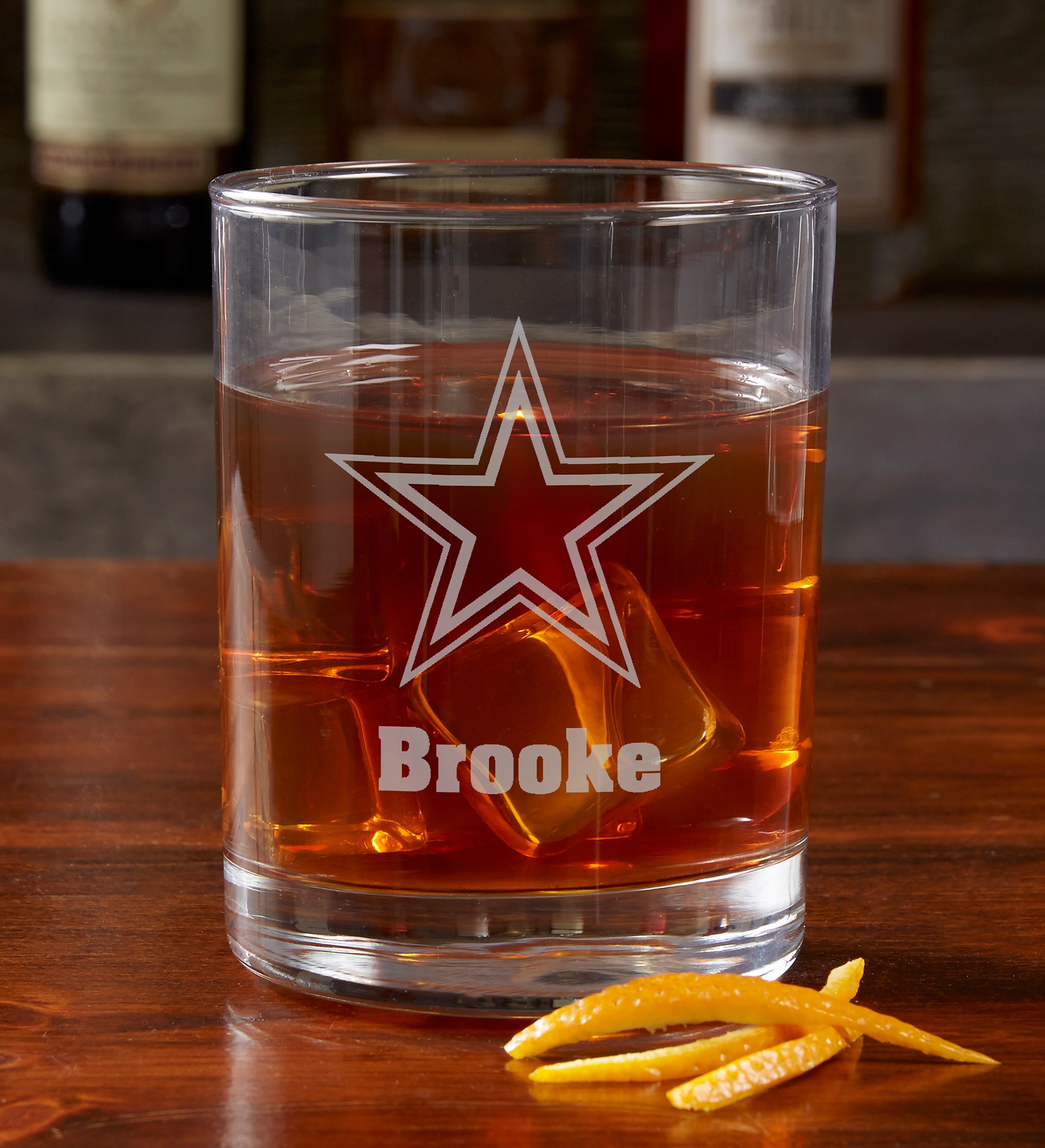 NFL Dallas Cowboys Engraved Old Fashioned Whiskey Glasses