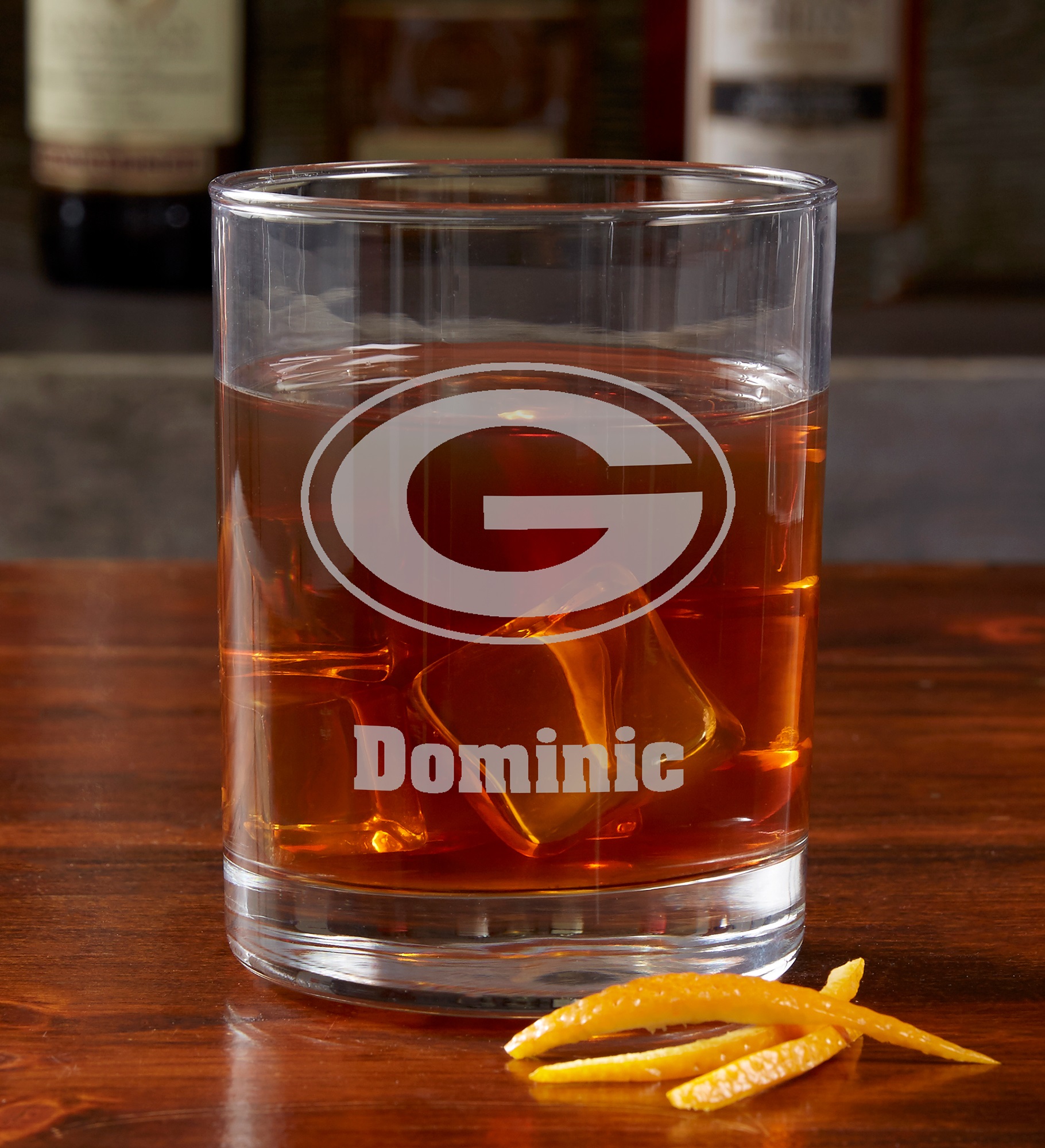 NFL Green Bay Packers Engraved Old Fashioned Whiskey Glasses