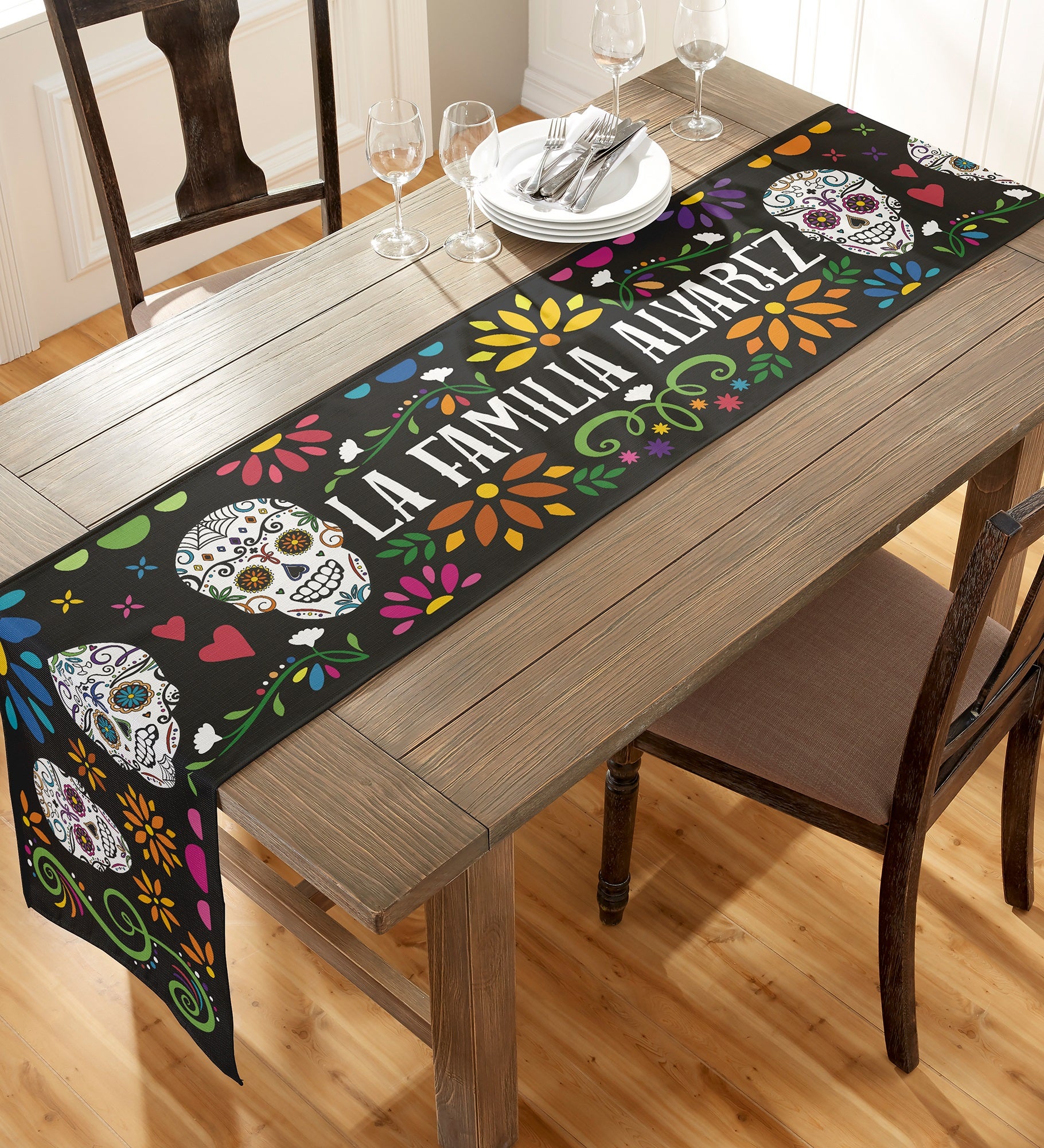 Day of the Dead Personalized Table Runner