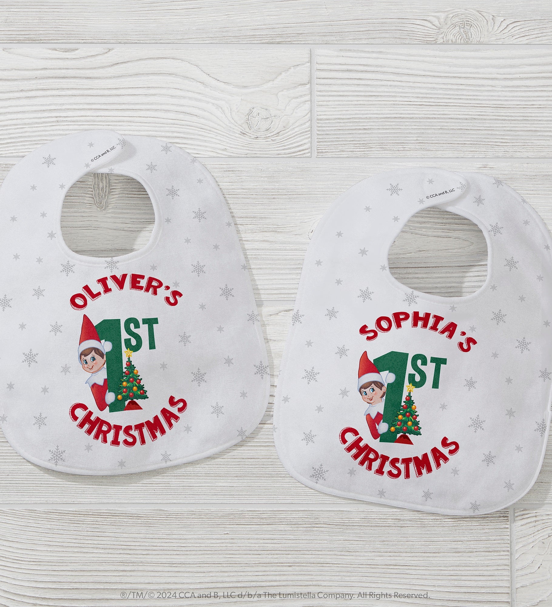 The Elf on the Shelf® Personalized Baby Bibs