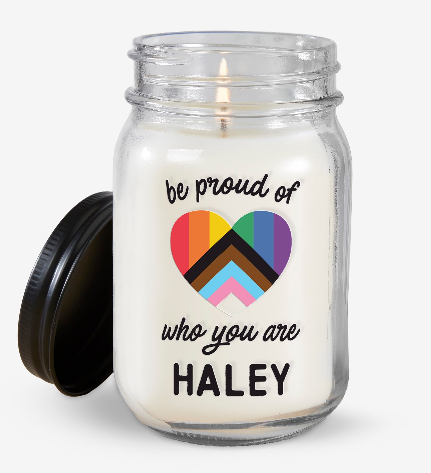 Love Yourself Personalized Farmhouse Candle Jar