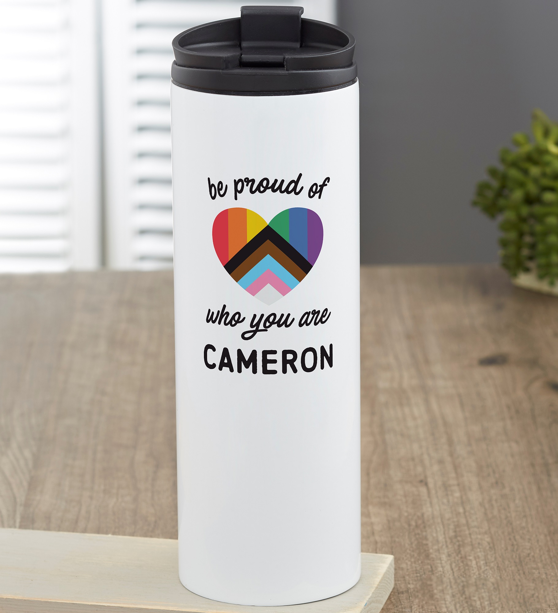 Love Yourself Personalized 16oz. Travel Tumbler