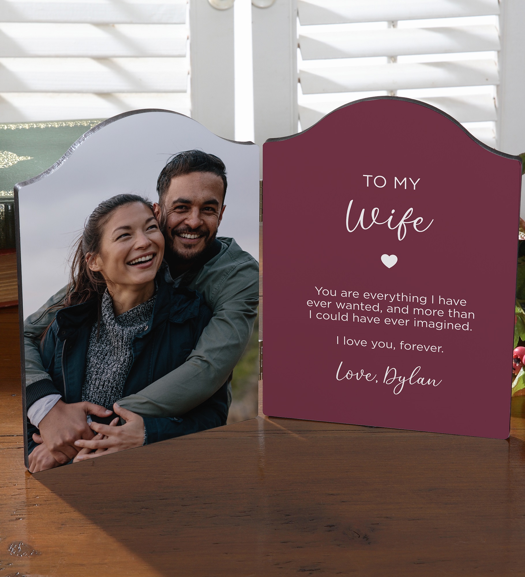To My Wife Personalized Photo Plaque
