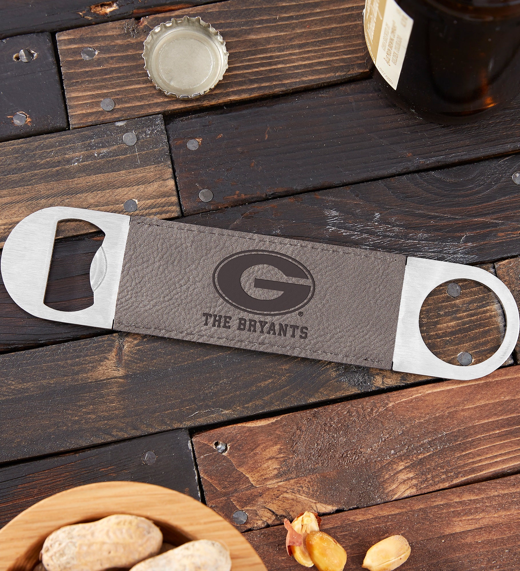 NCAA Georgia Bulldogs Personalized Leatherette Bottle Opener
