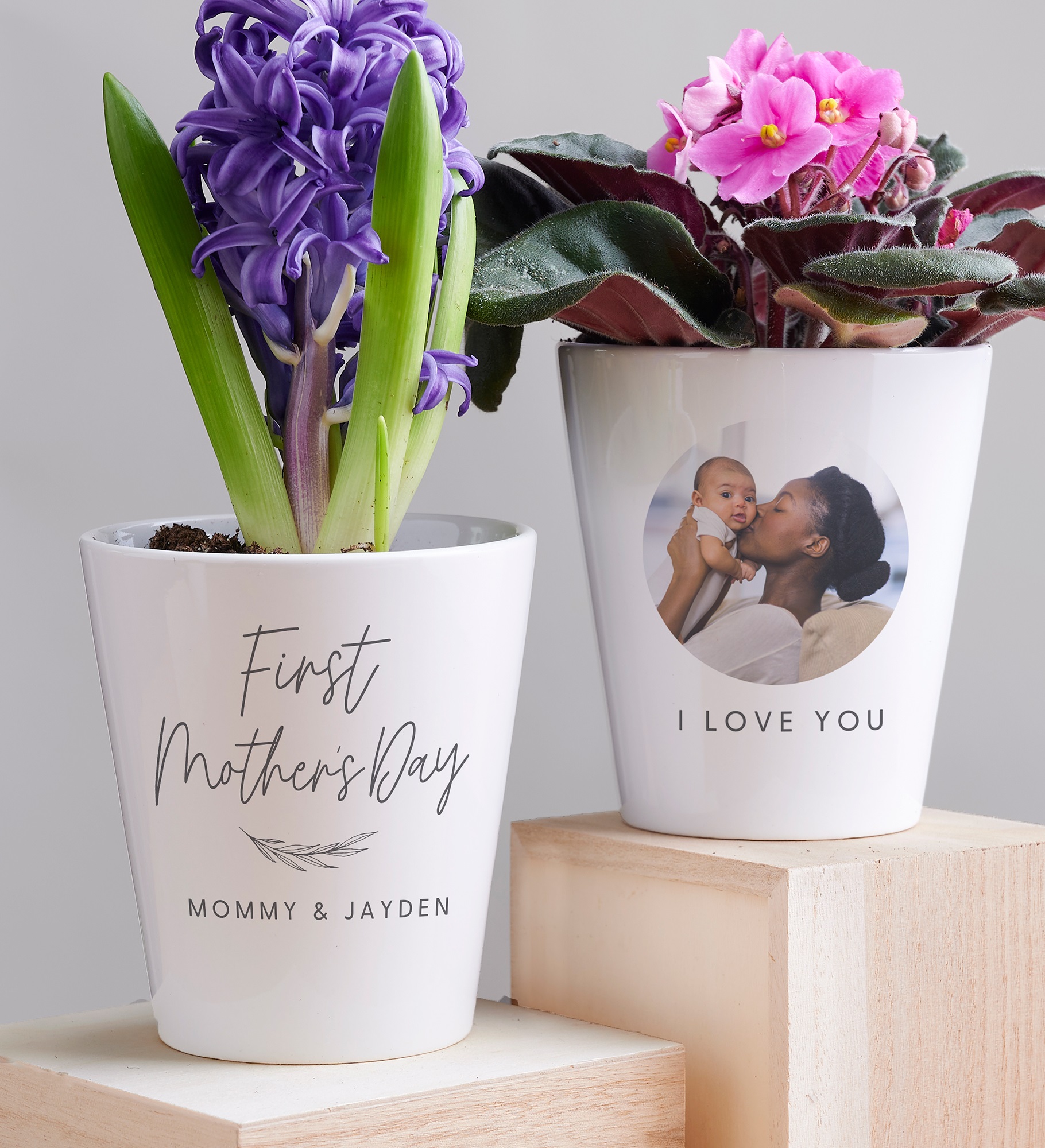 First Mother's Day Love Personalized Photo Mini Flower Pot