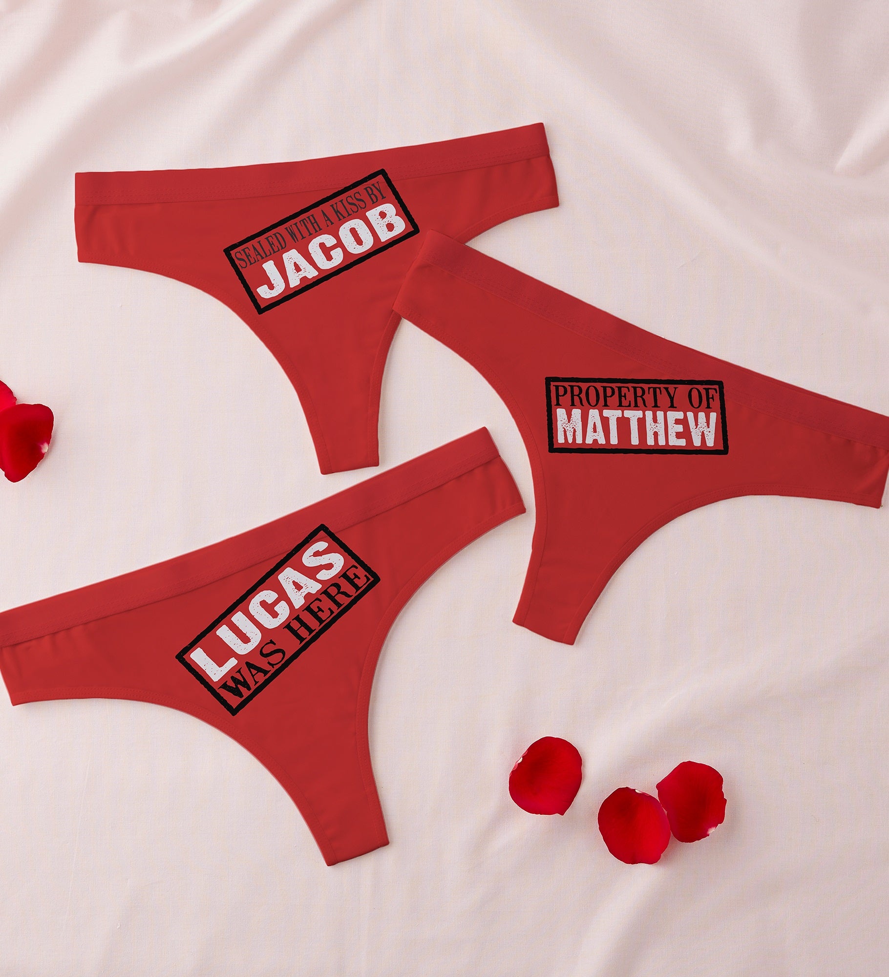 Sealed With A Kiss Personalized Thong