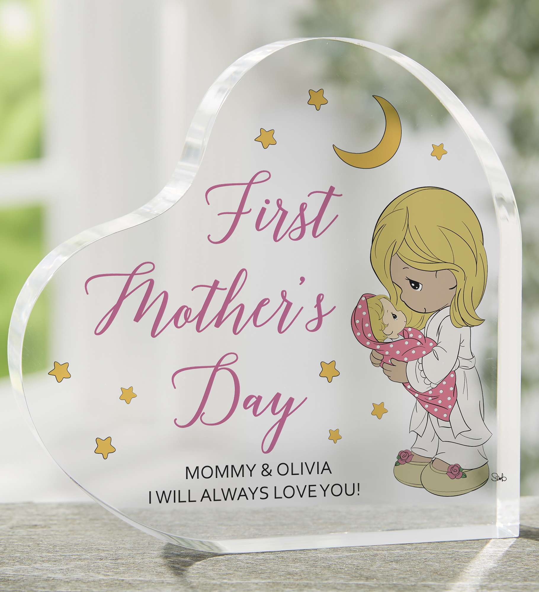 Precious Moments® First Mother's Day Personalized Acrylic Heart