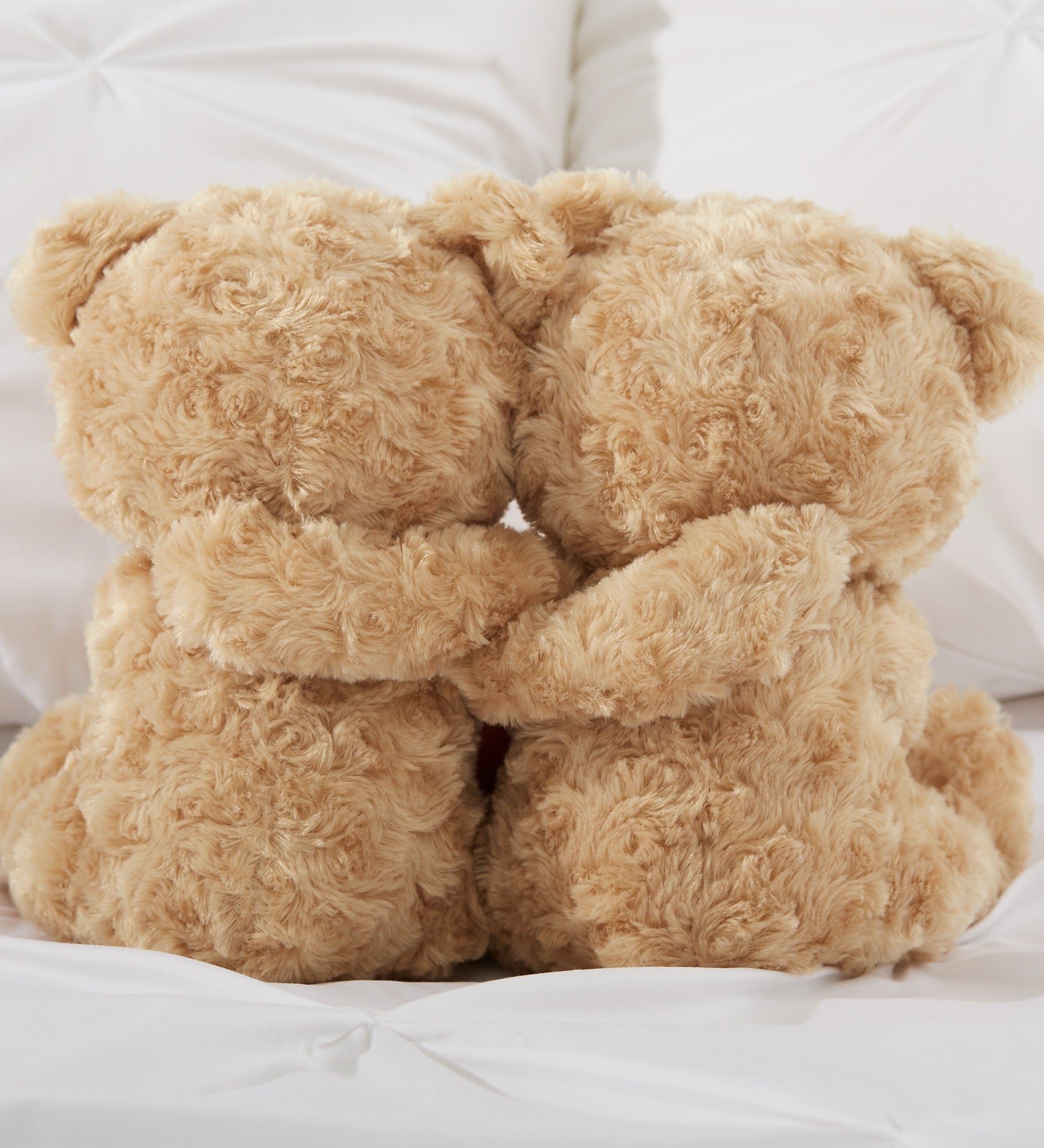 Romantic Personalized Hugging Bears with Pink Heart