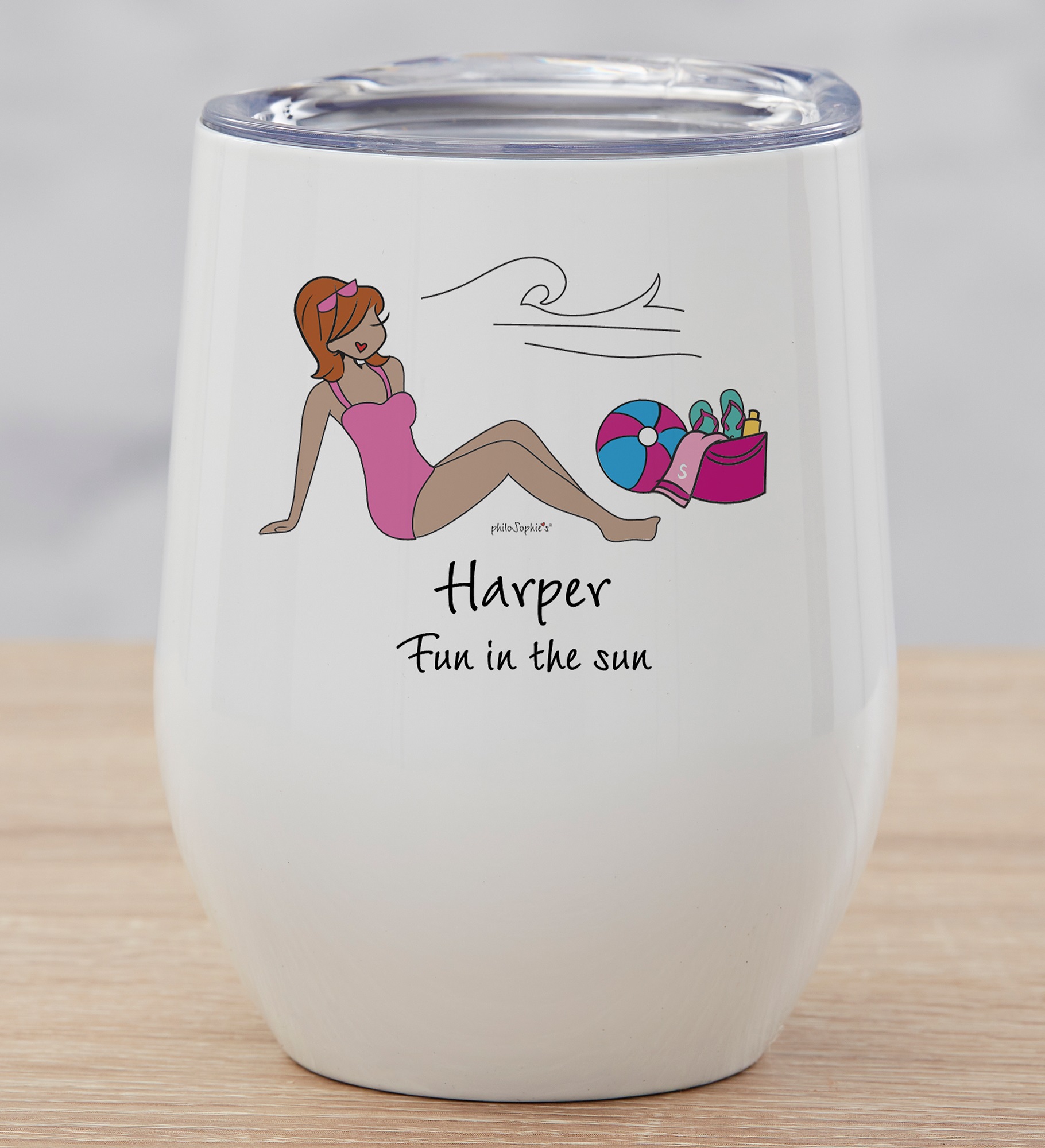 philoSophie's® Summer Personalized Stainless Insulated Wine Cup 