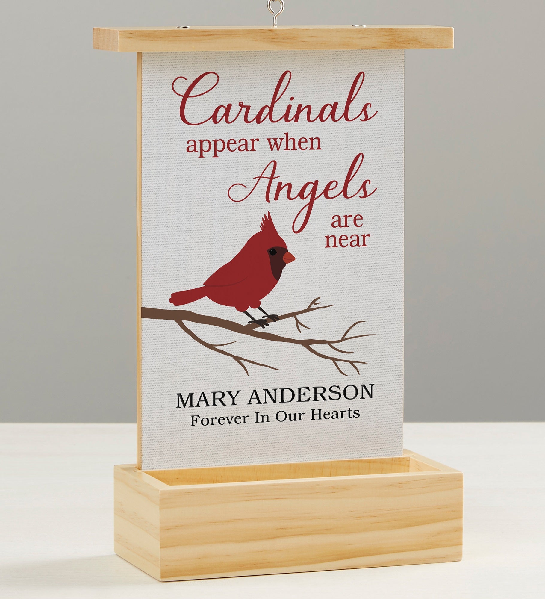 Cardinal Memorial Personalized Bird Feeder