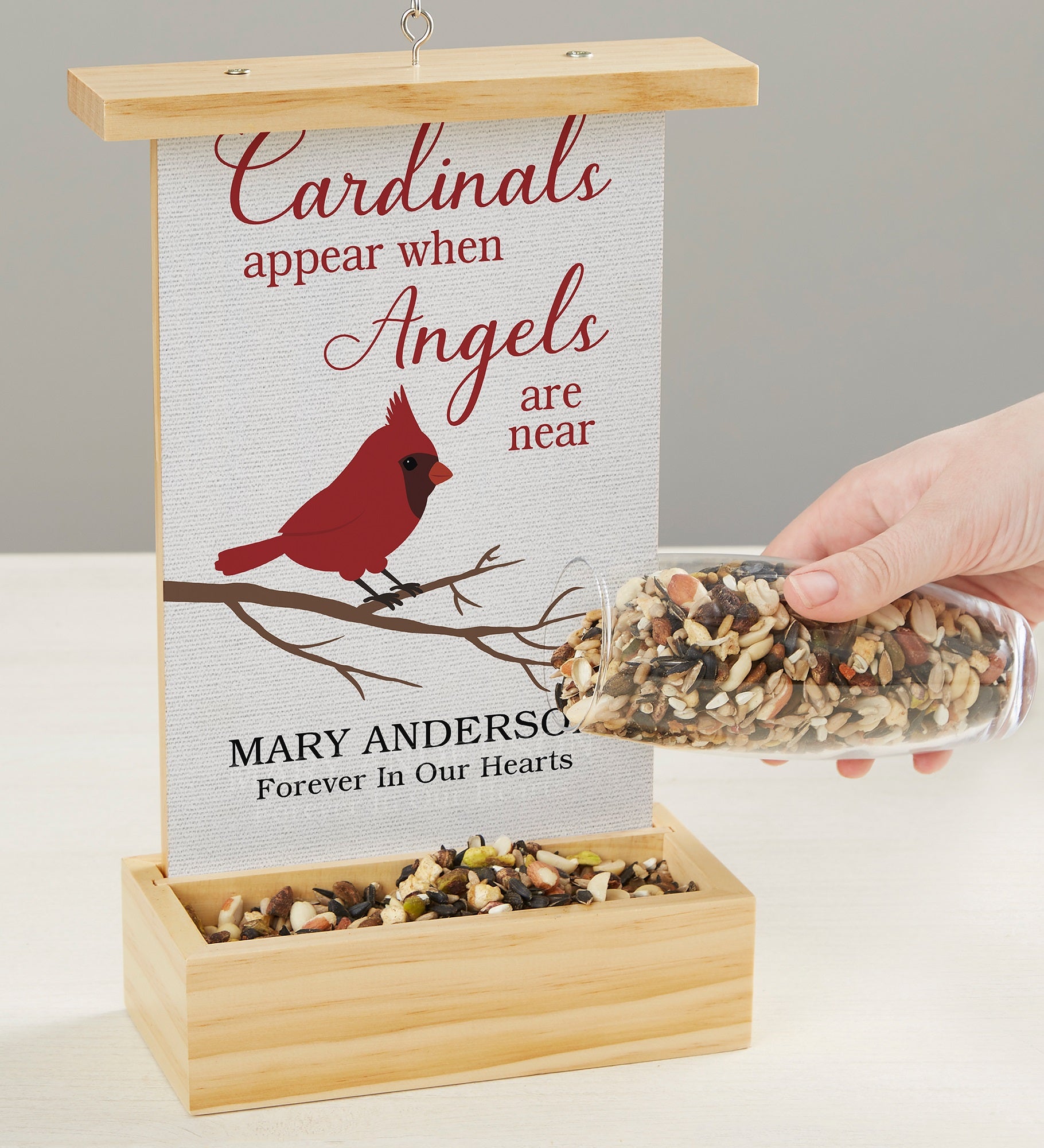 Cardinal Memorial Personalized Bird Feeder
