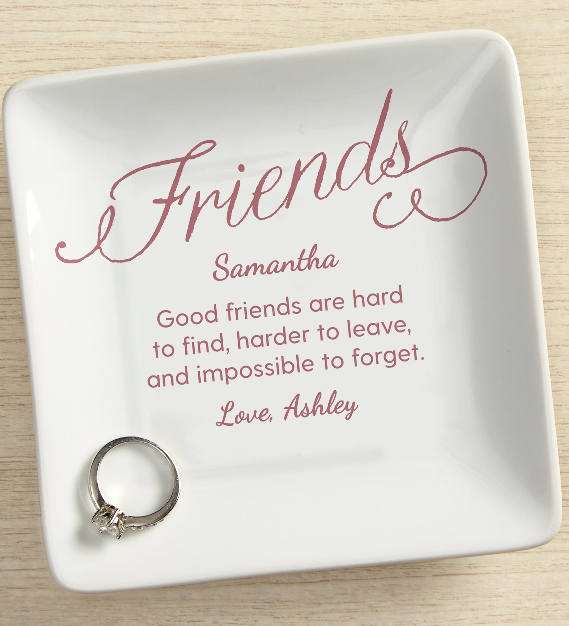 Friends Forever Personalized Ring Dish