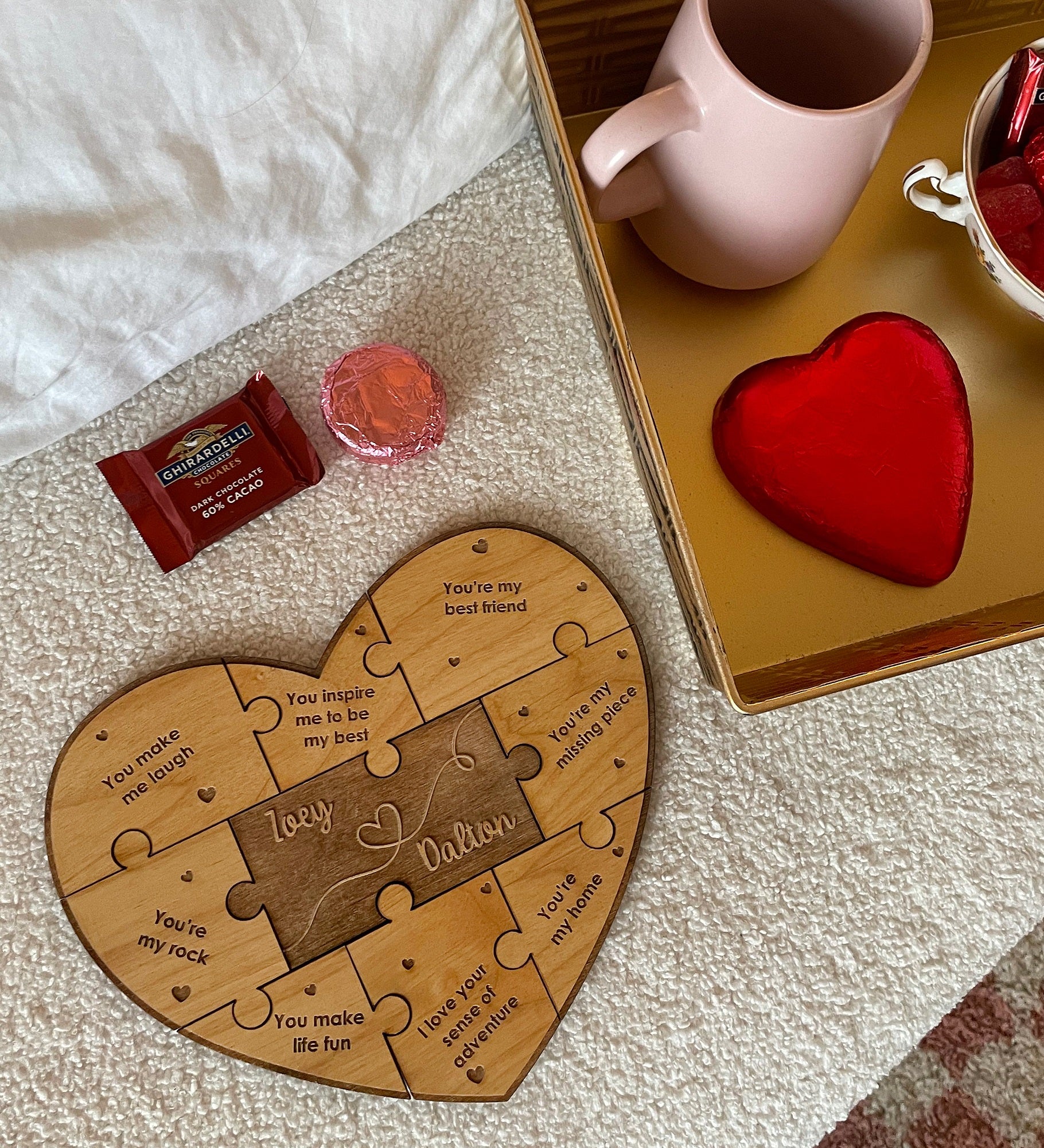 Reasons I Love You Personalized Wood Puzzle