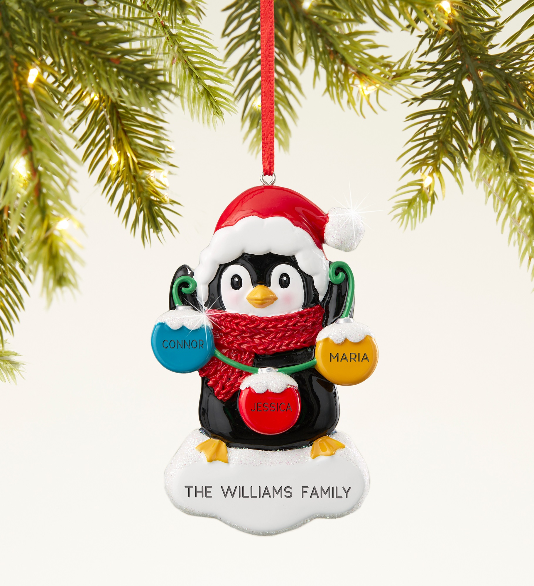 Winter Penguin Personalized Ornament