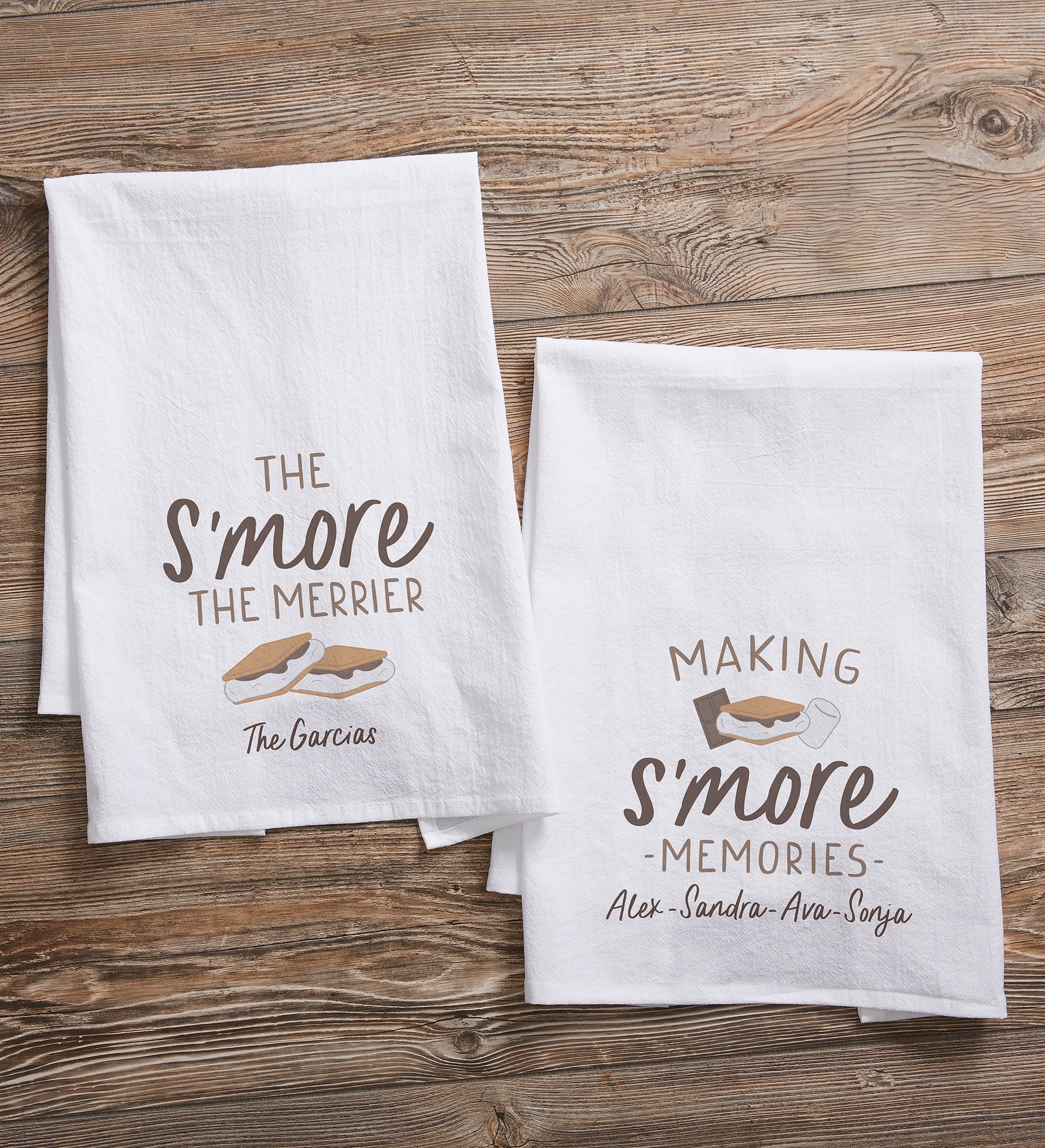 S'mores Personalized Flour Sack Towel