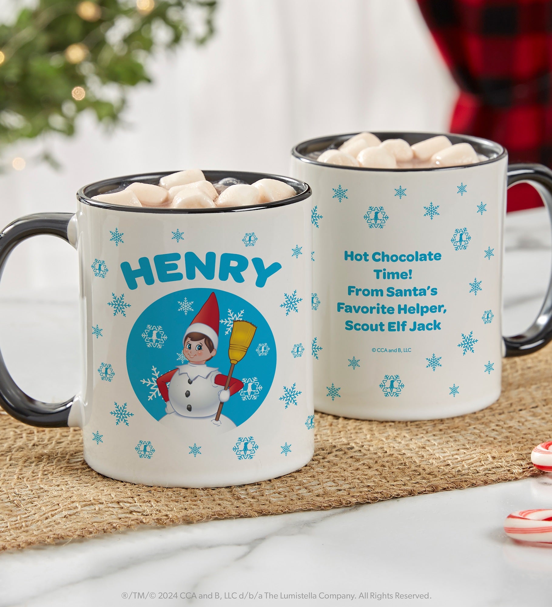 The Elf on the Shelf® Snowball Personalized Christmas Mugs