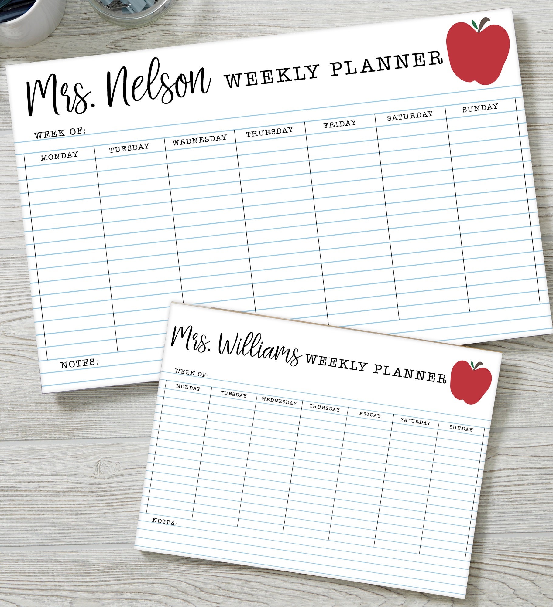 Inspiring Teacher Personalized Weekly Planner