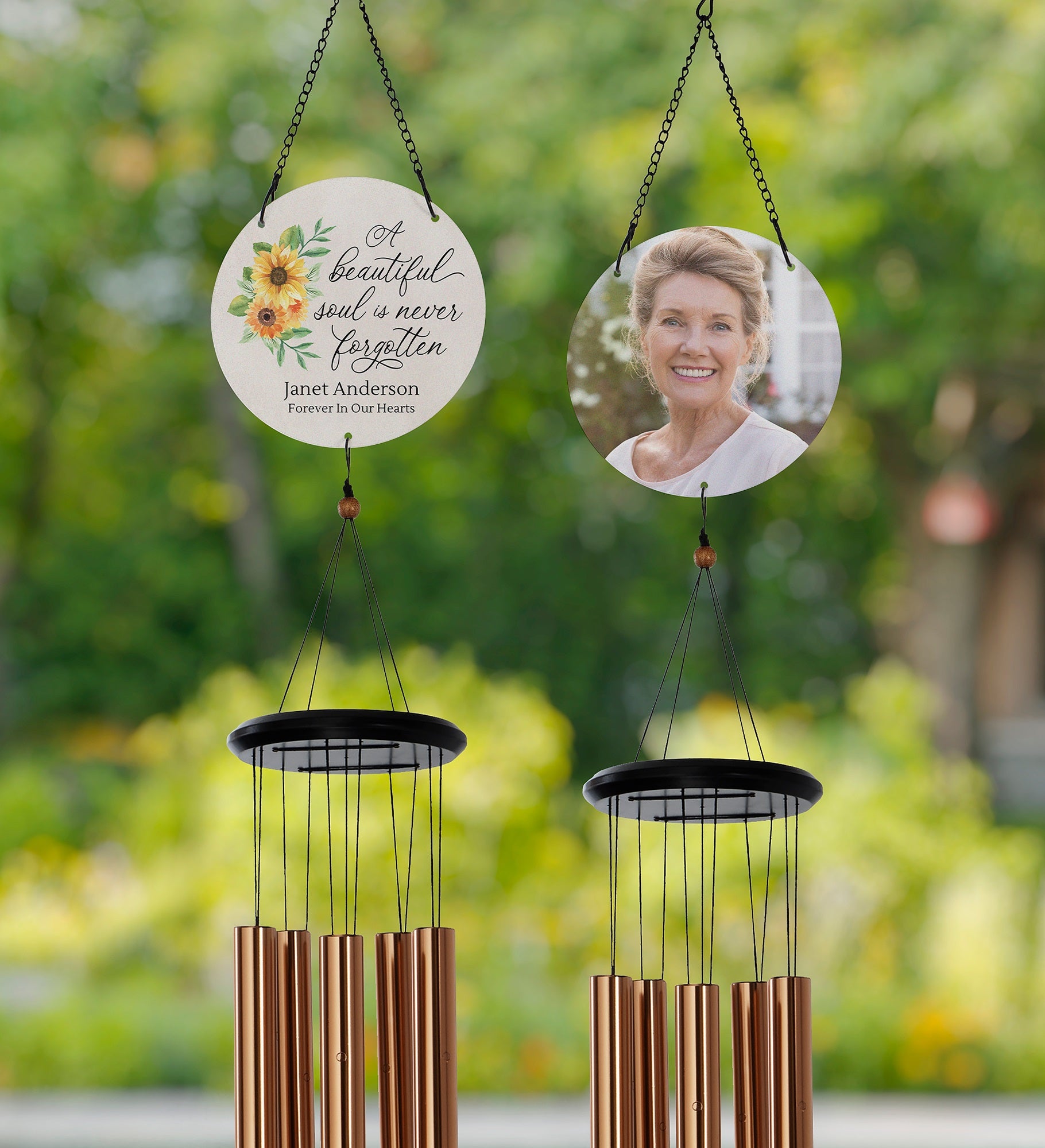 Beautiful Soul Personalized Photo Wind Chimes
