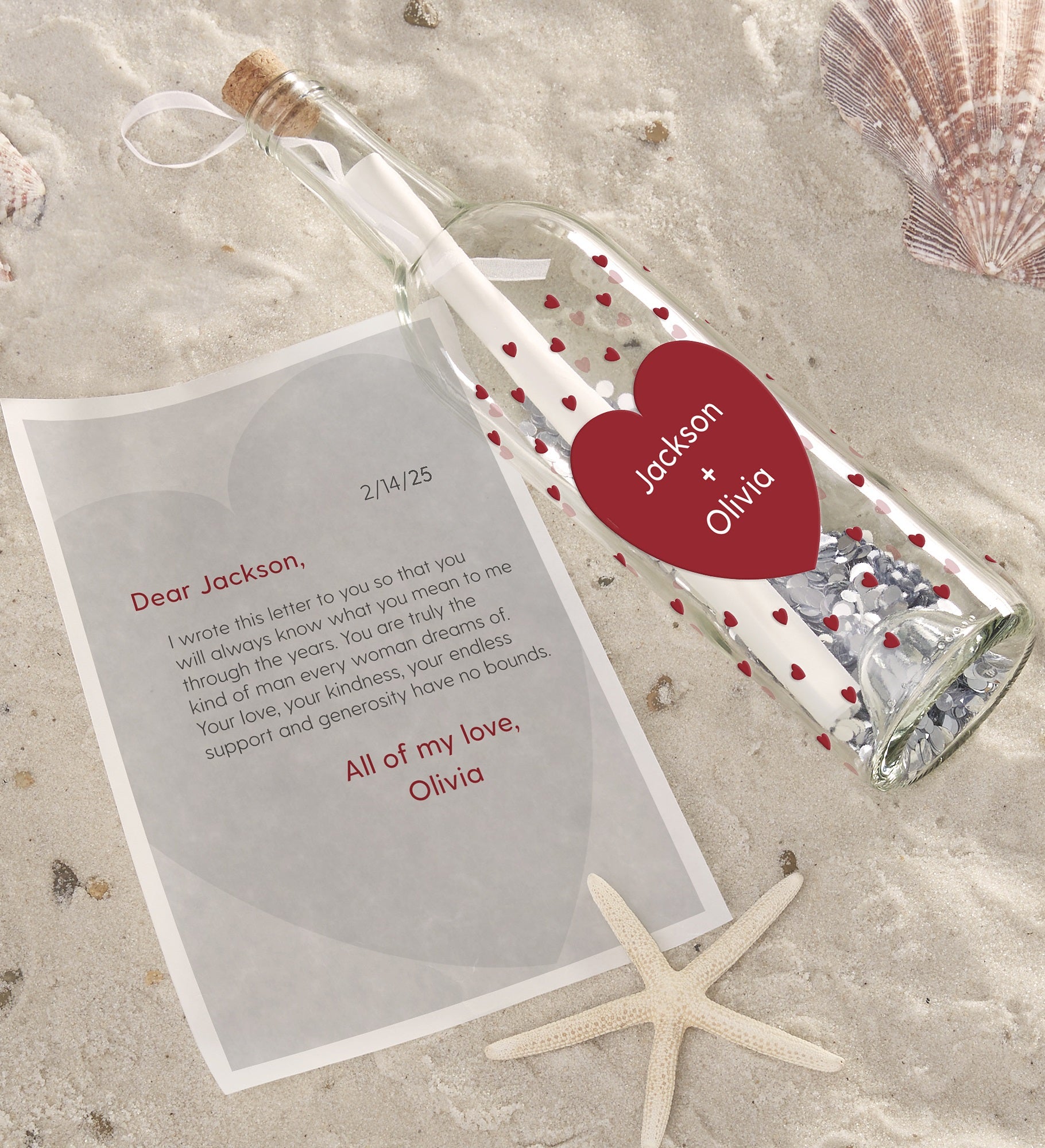 Love Is In The Air Personalized Letter In A Bottle