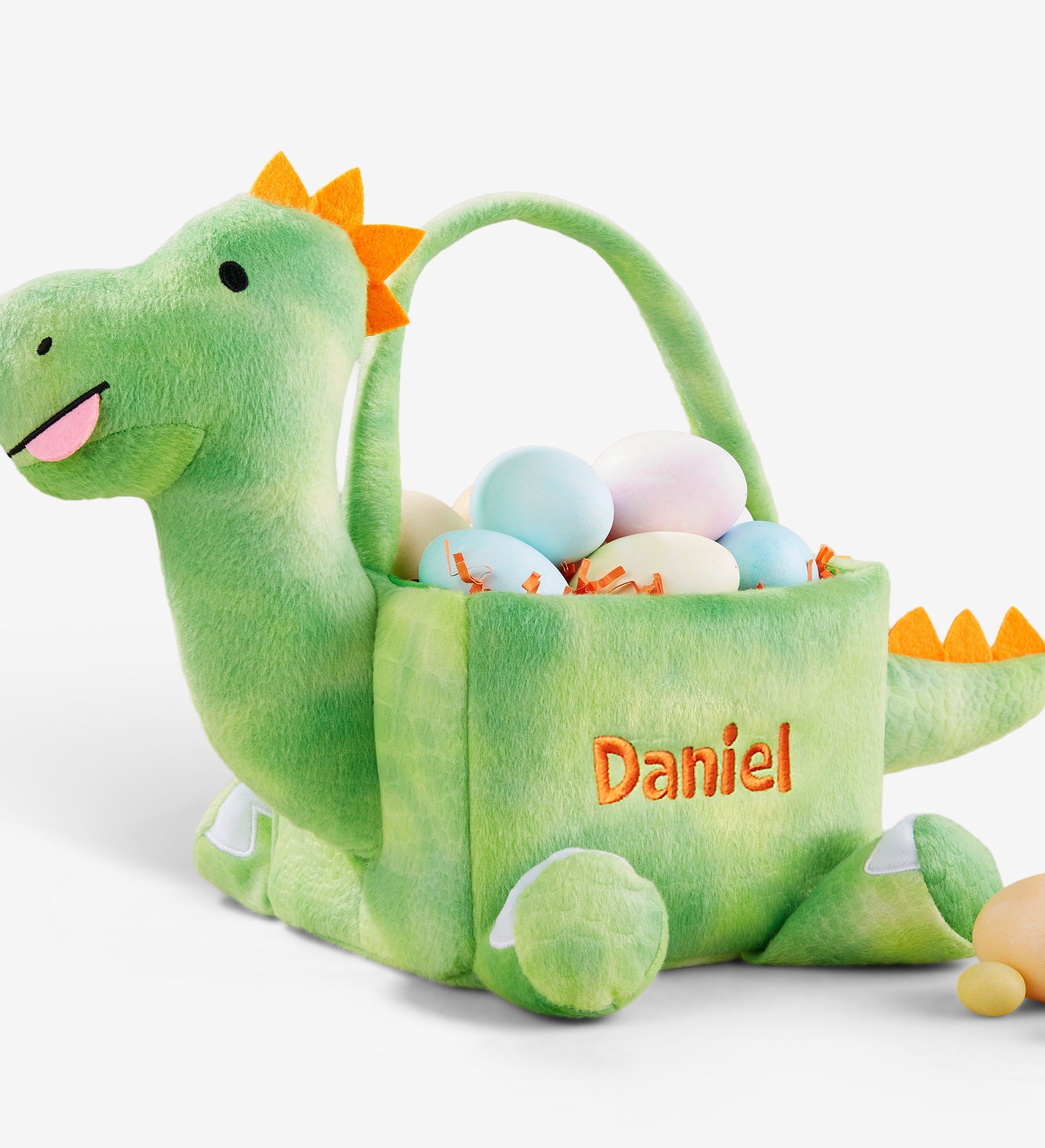Dinosaur Embroidered Plush Easter Treat Bag