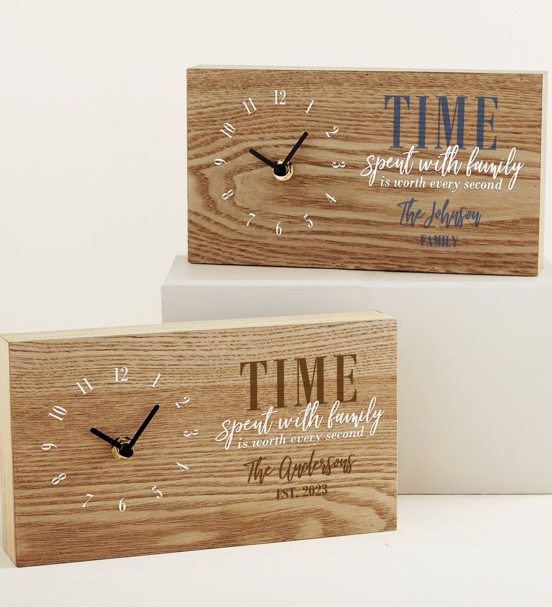 Worth Every Second Personalized Wooden Clock