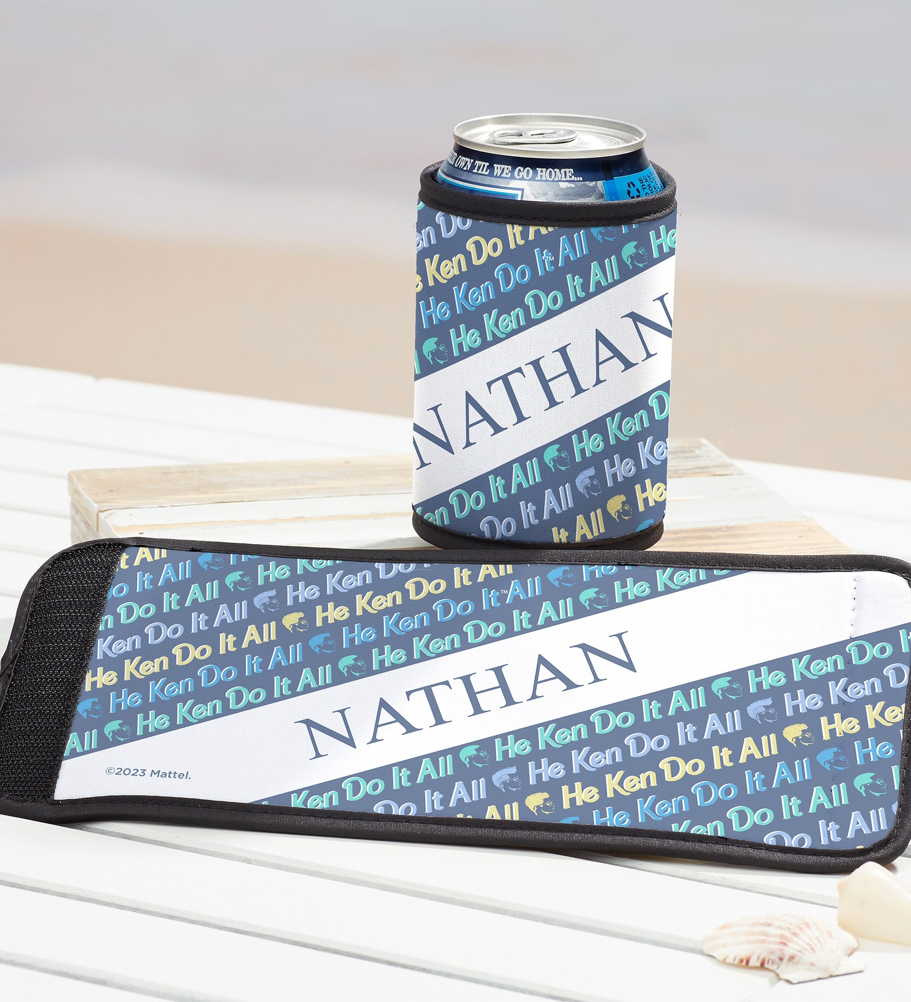 Ken™ Do It All Personalized Can & Bottle Wrap