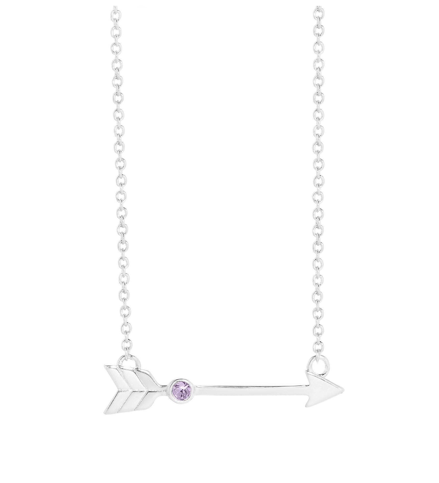 Custom Arrow Birthstone Necklace