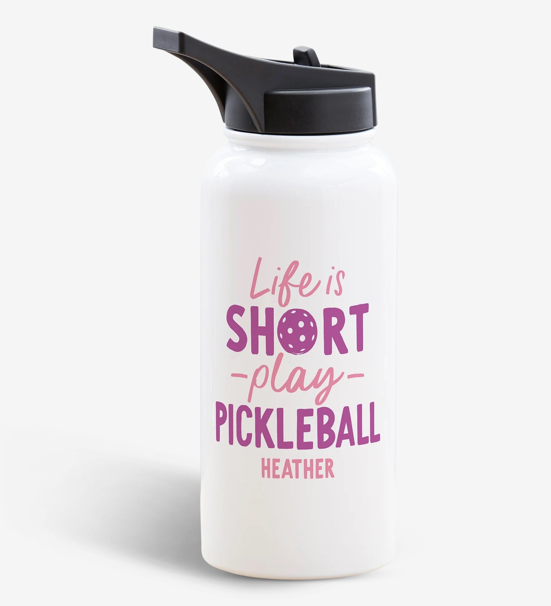 Pickleball Personalized Double Wall Vacuum Insulated Water Bottle