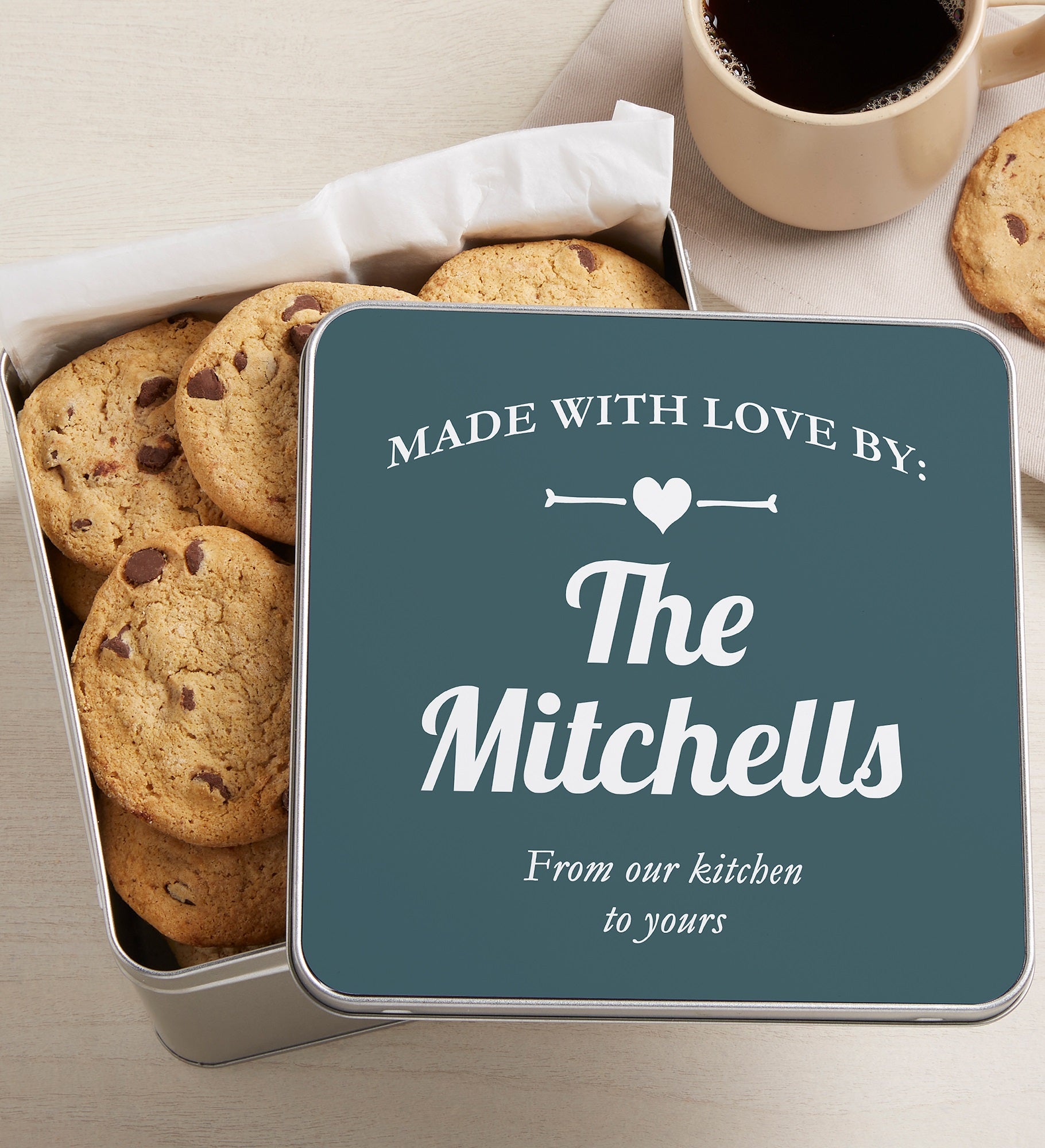 Homemade Made With Love Personalized Metal Treat Tin