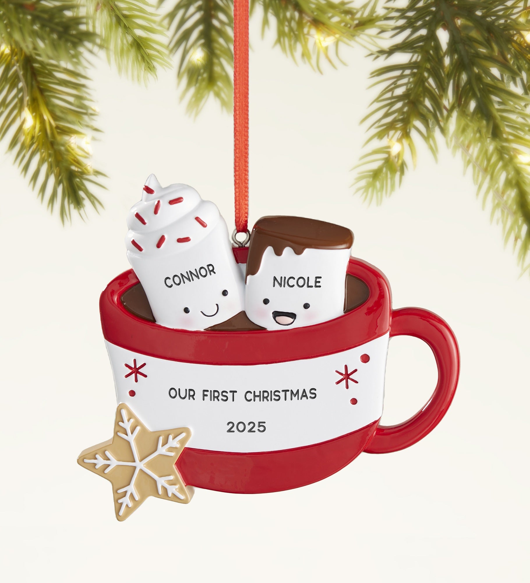 Marshmallow Family Personalized Ornament 