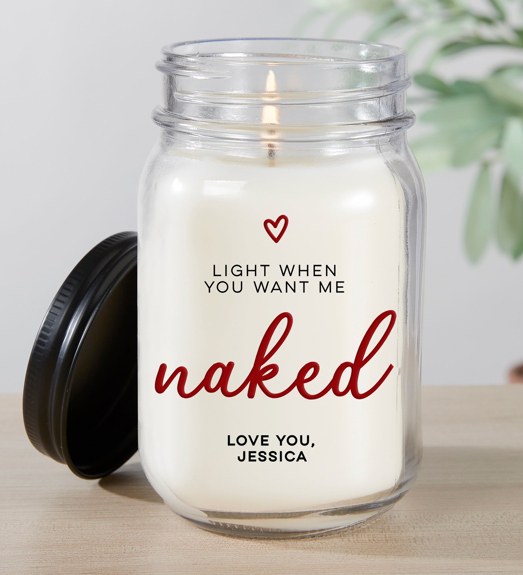 Light Me When You Want... Personalized Farmhouse Candle Jar
