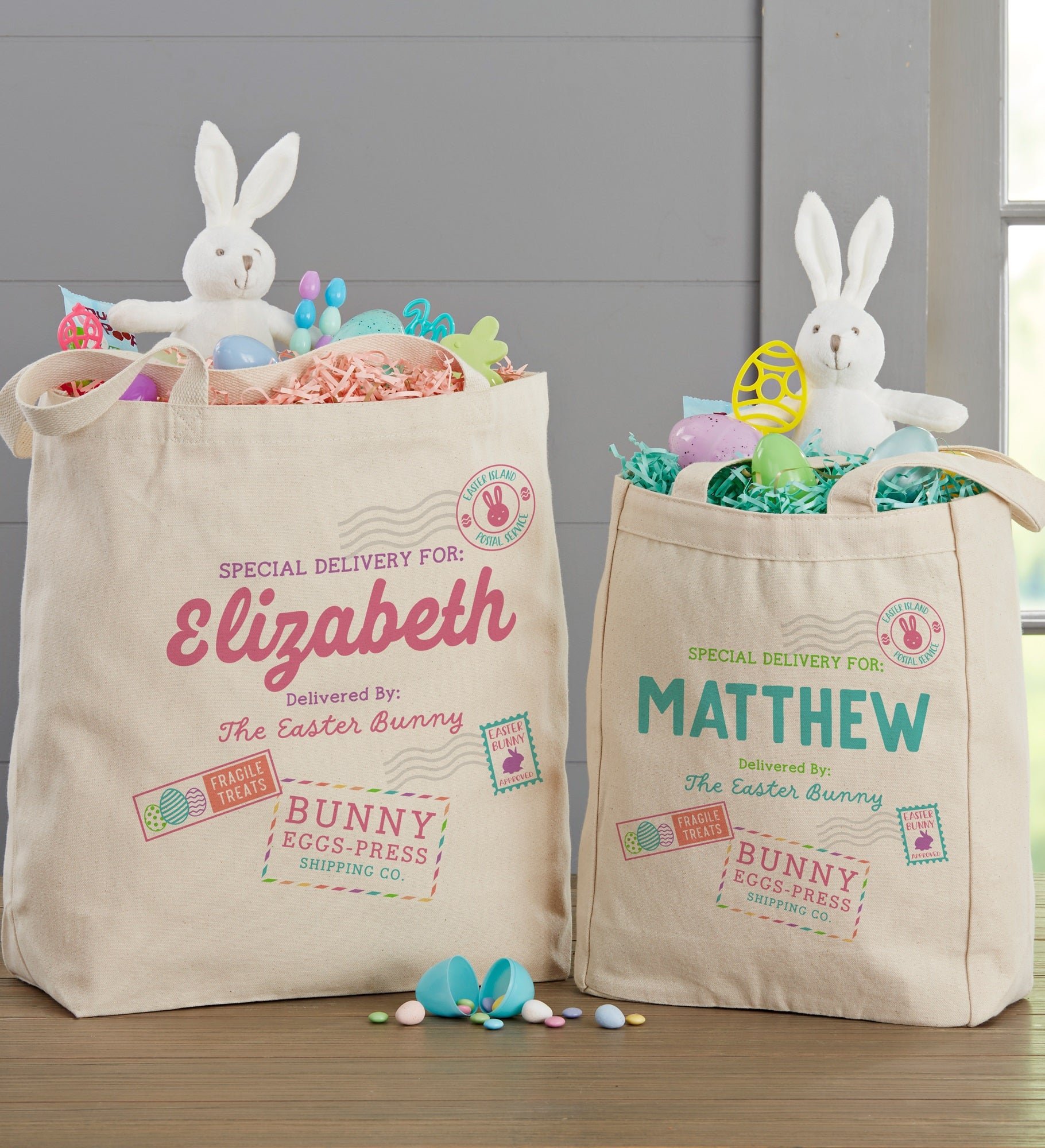 Special Delivery Personalized Easter Canvas Tote Bags