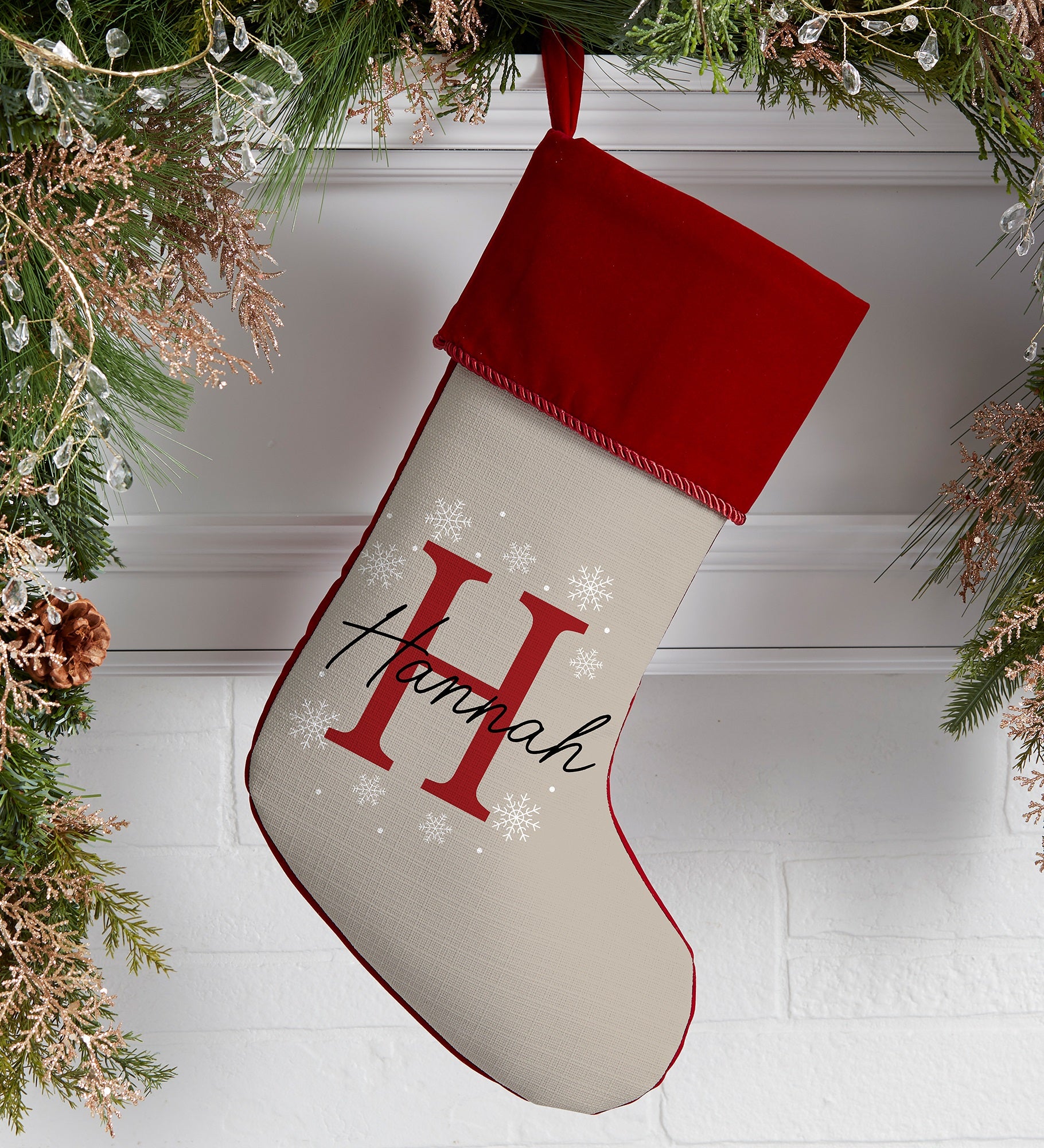 Initially Christmas Personalized Christmas Stockings