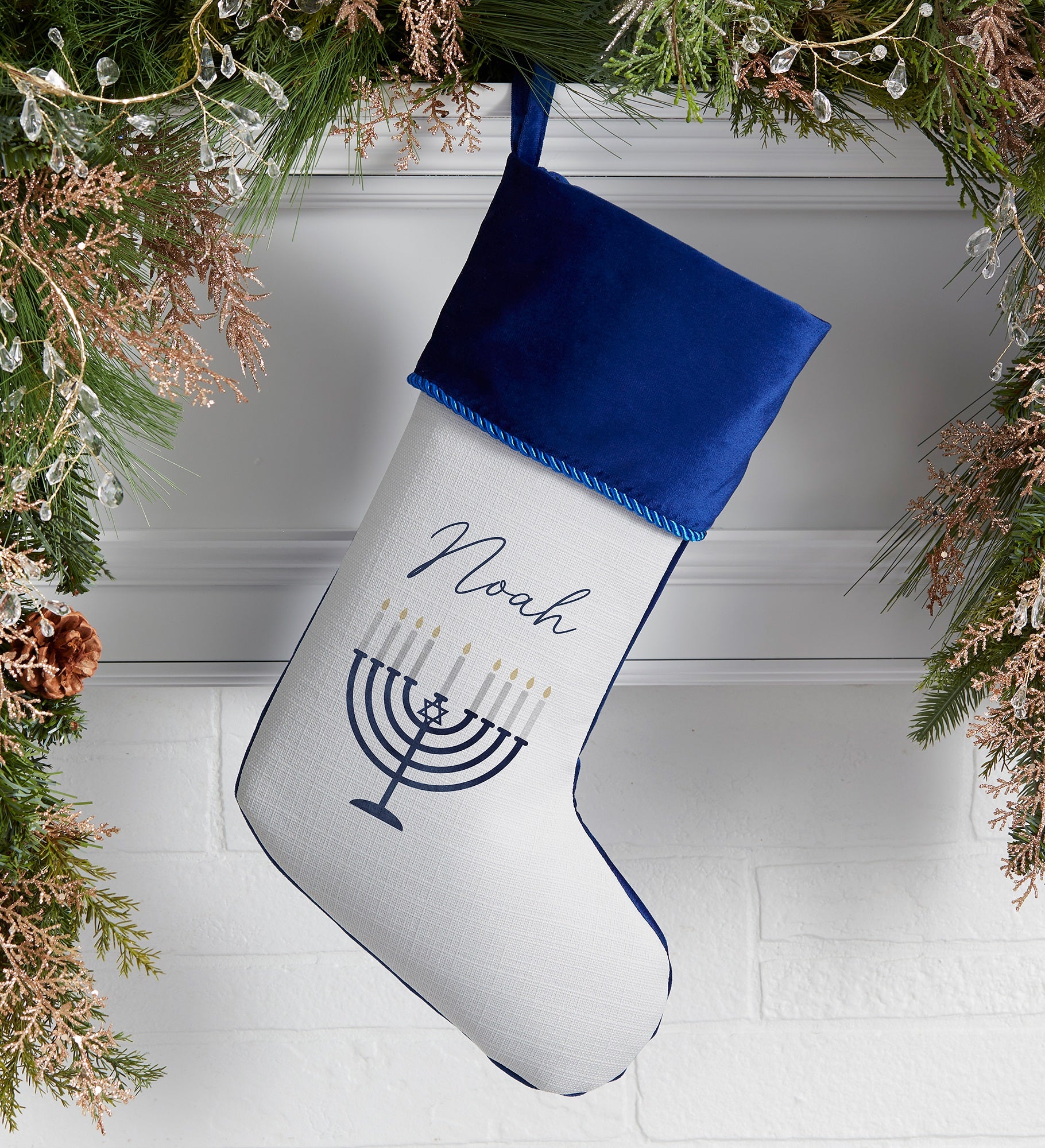 Love and Light Personalized Hanukkah Stocking