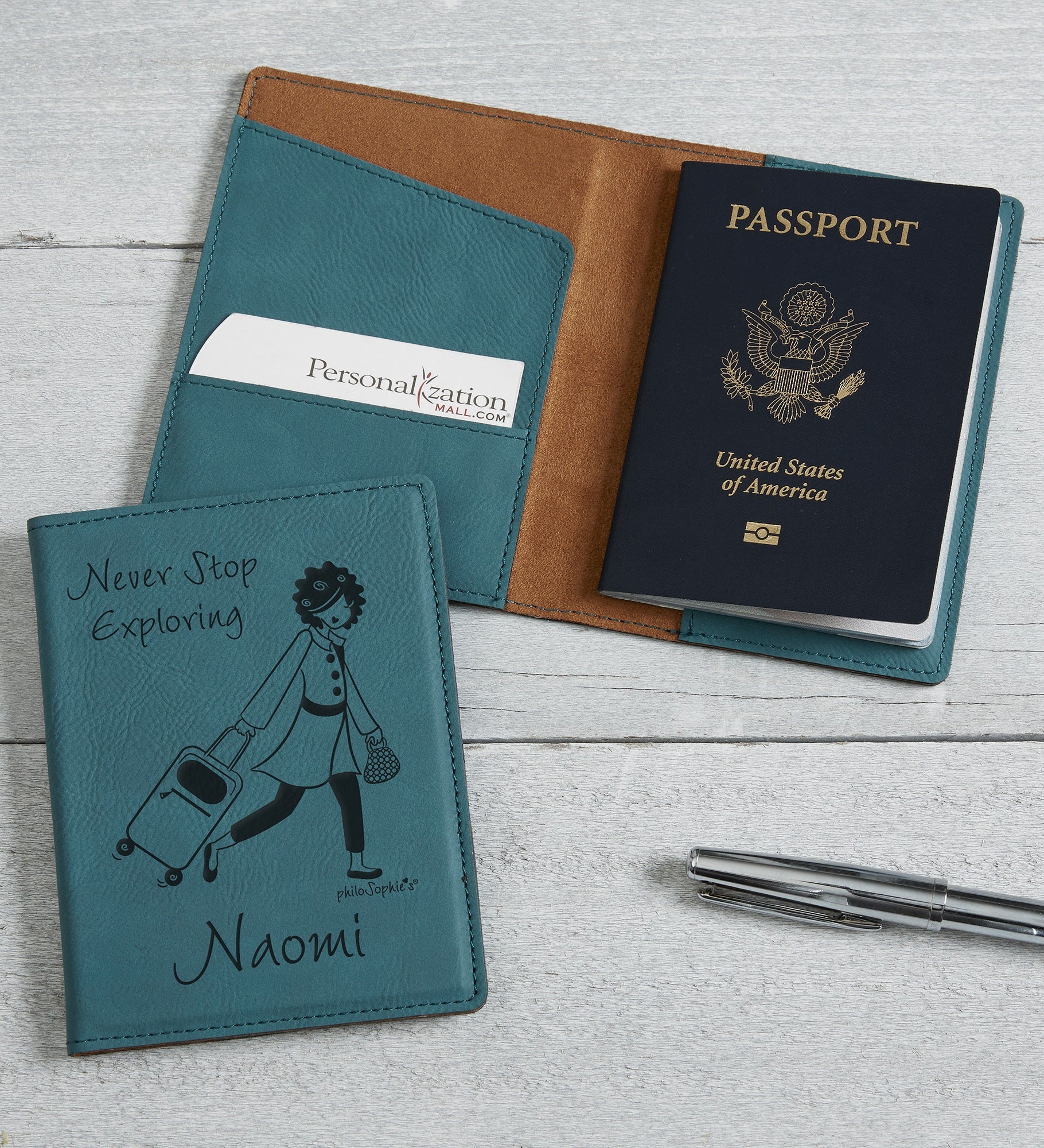 philoSophie's® Travel Personalized Passport Holder