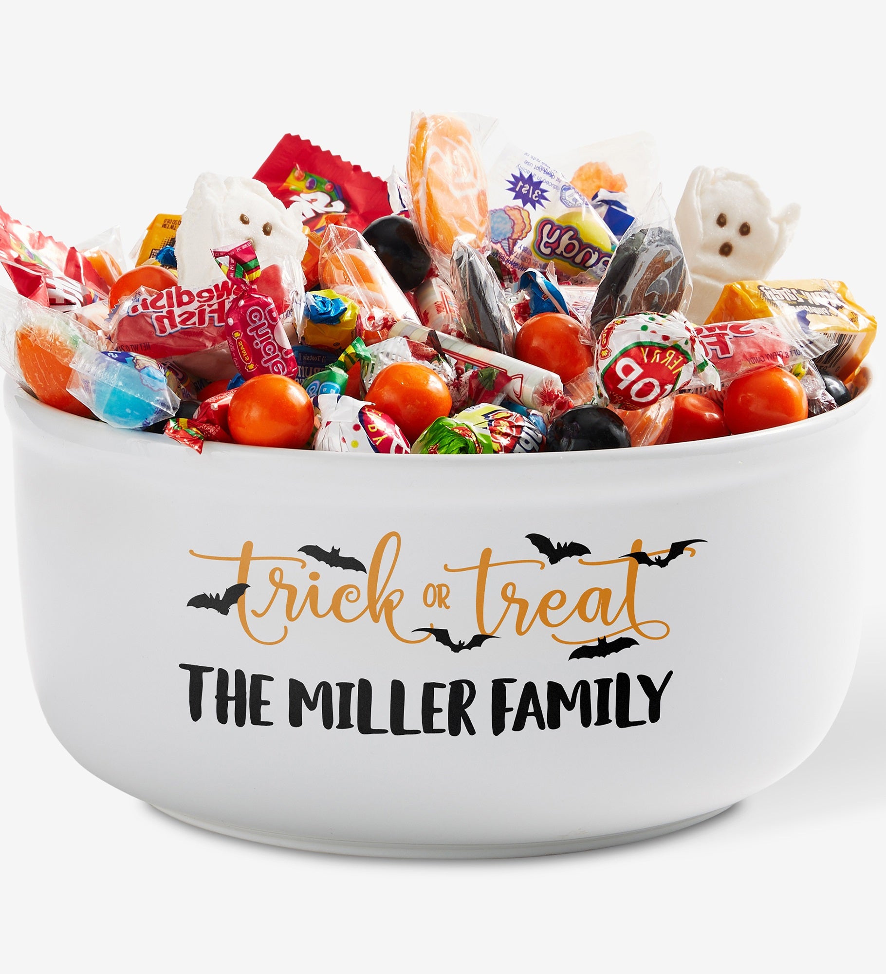 Classic Trick or Treat Personalized Candy Bowl
