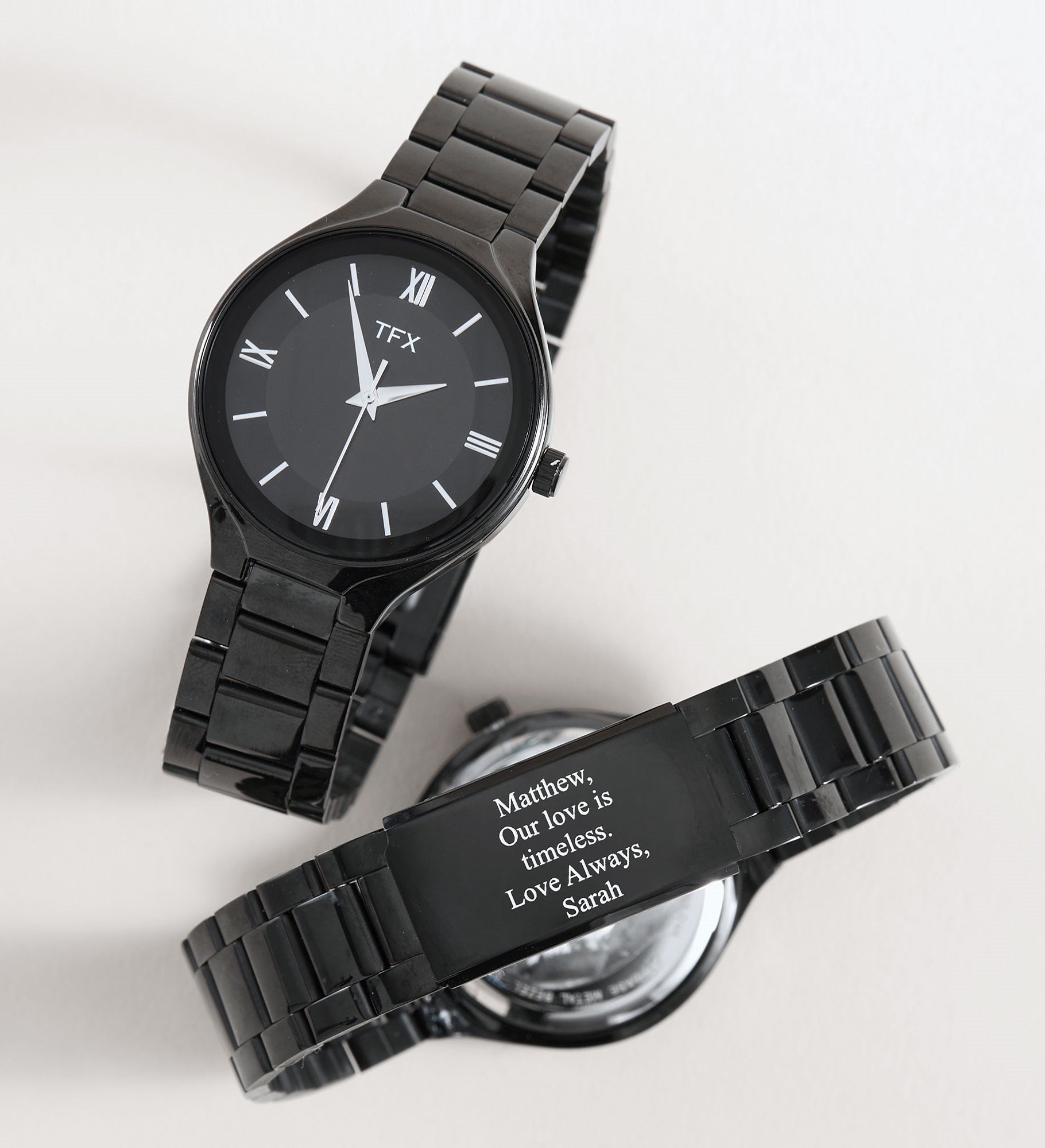 Men's TFX By Bulova Engraved Black Watch