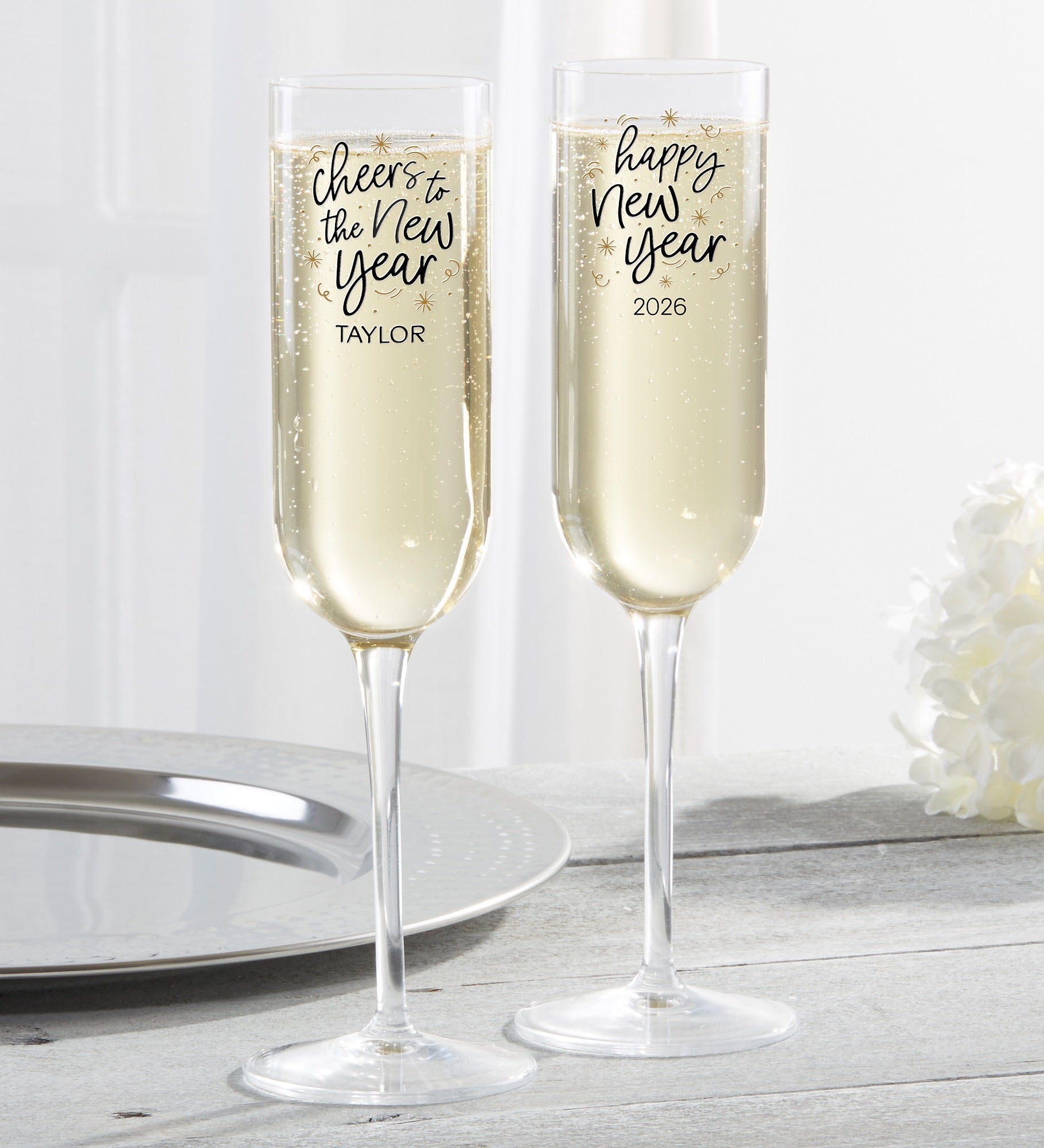 Cheers to the New Year Personalized Luigi Bormioli® Champagne Flute