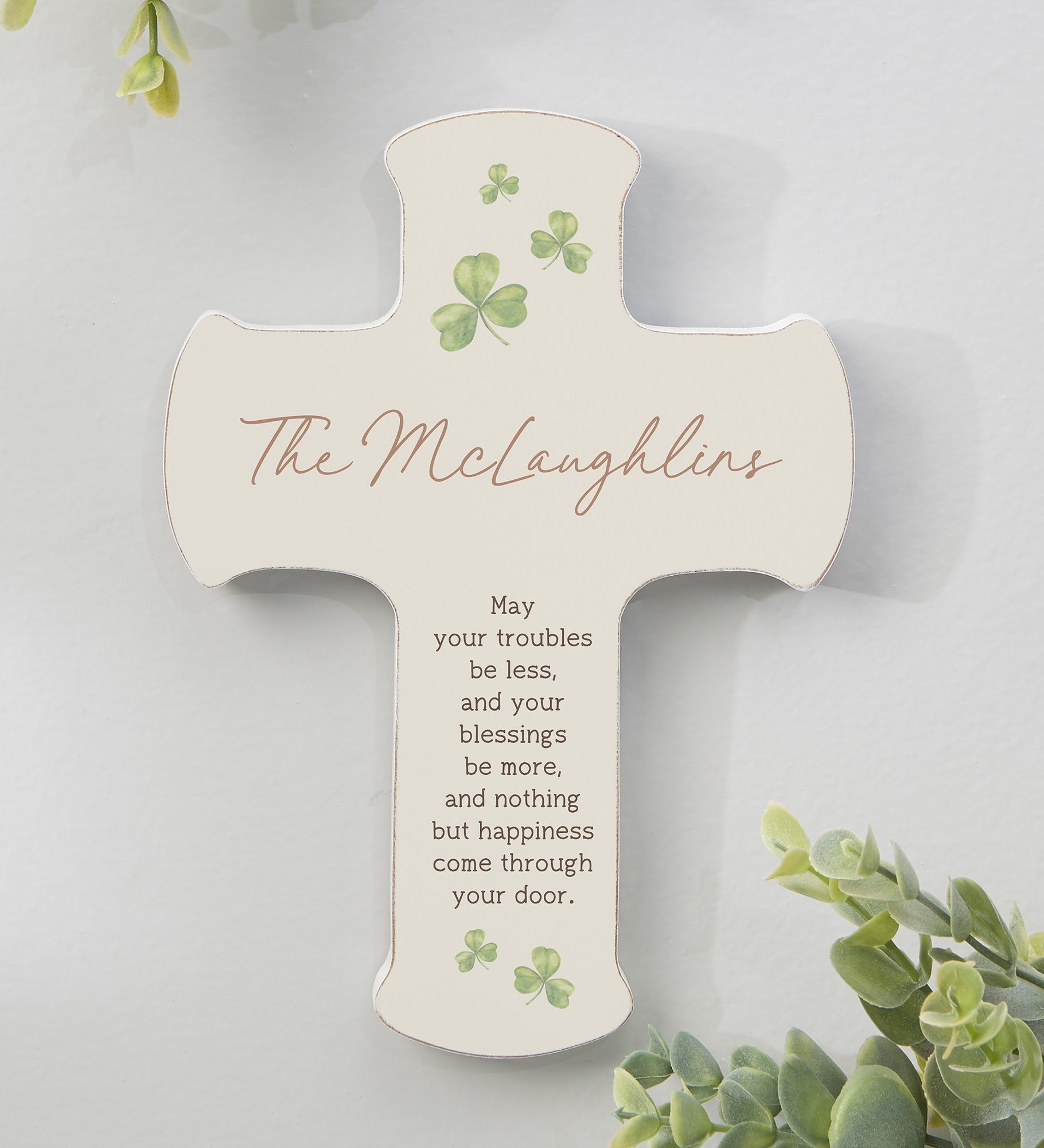 Irish Door Blessing Personalized Cross