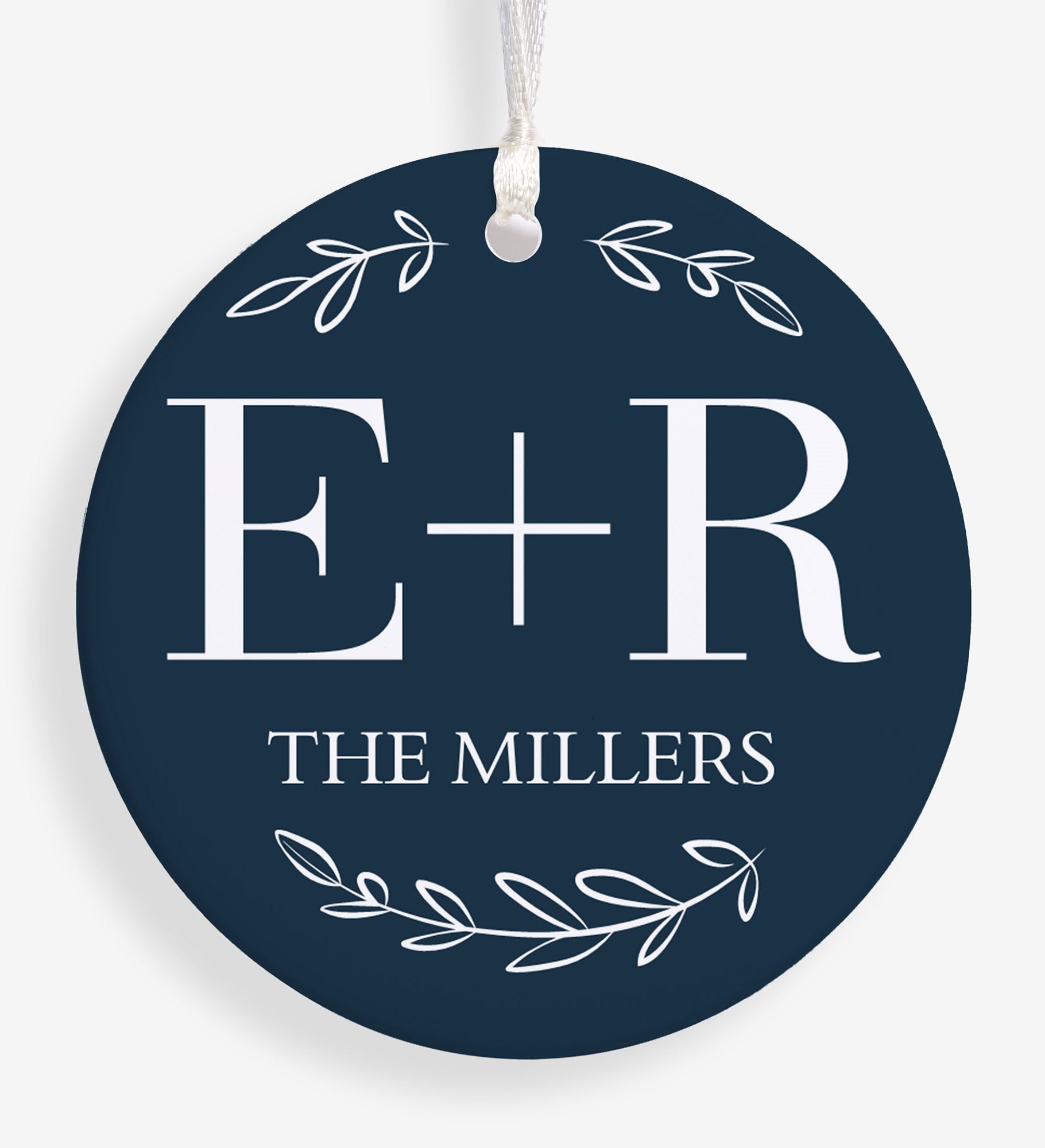 Their Initials Personalized Wedding Ornament