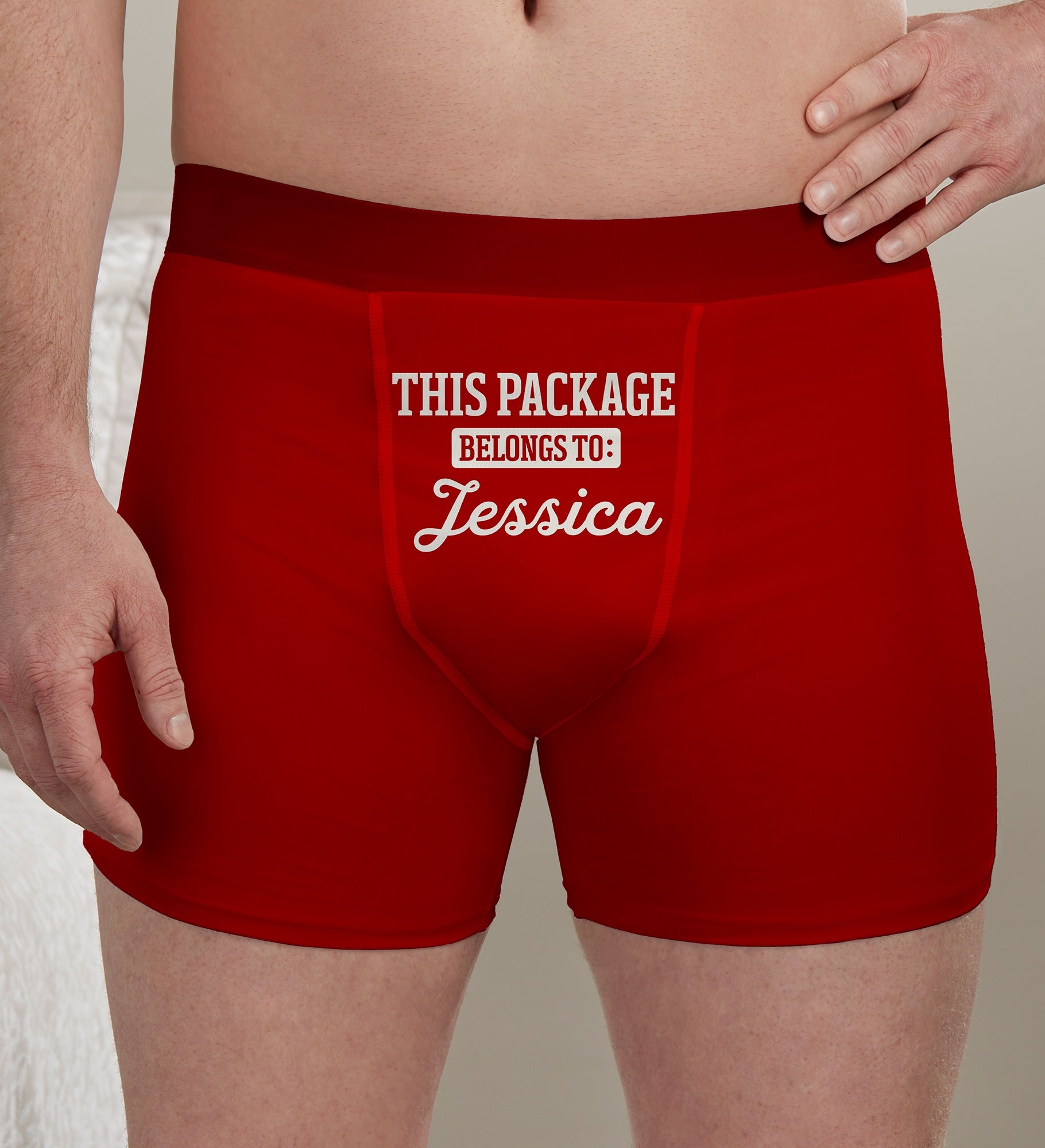This...Belongs To Personalized Front Boxer Shorts